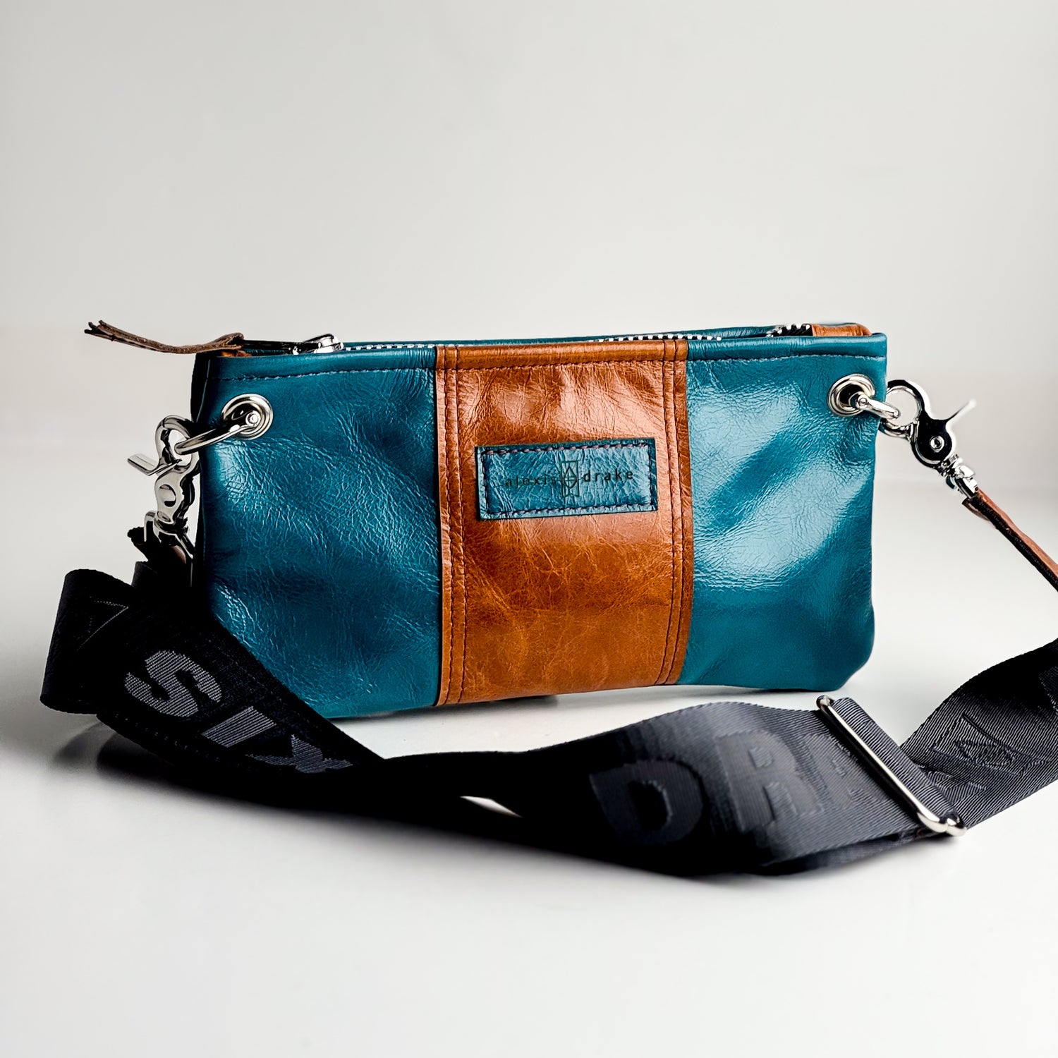 Everyday Collection | Belt Bag Clutch + Crossbody | Turquoise + Whiskey