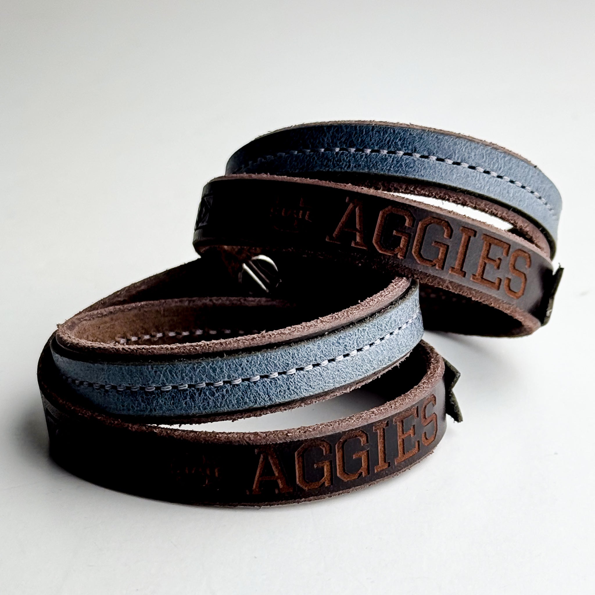 Utah State University Collection | Jewelry | Leather Wrap Bracelet | Aggies