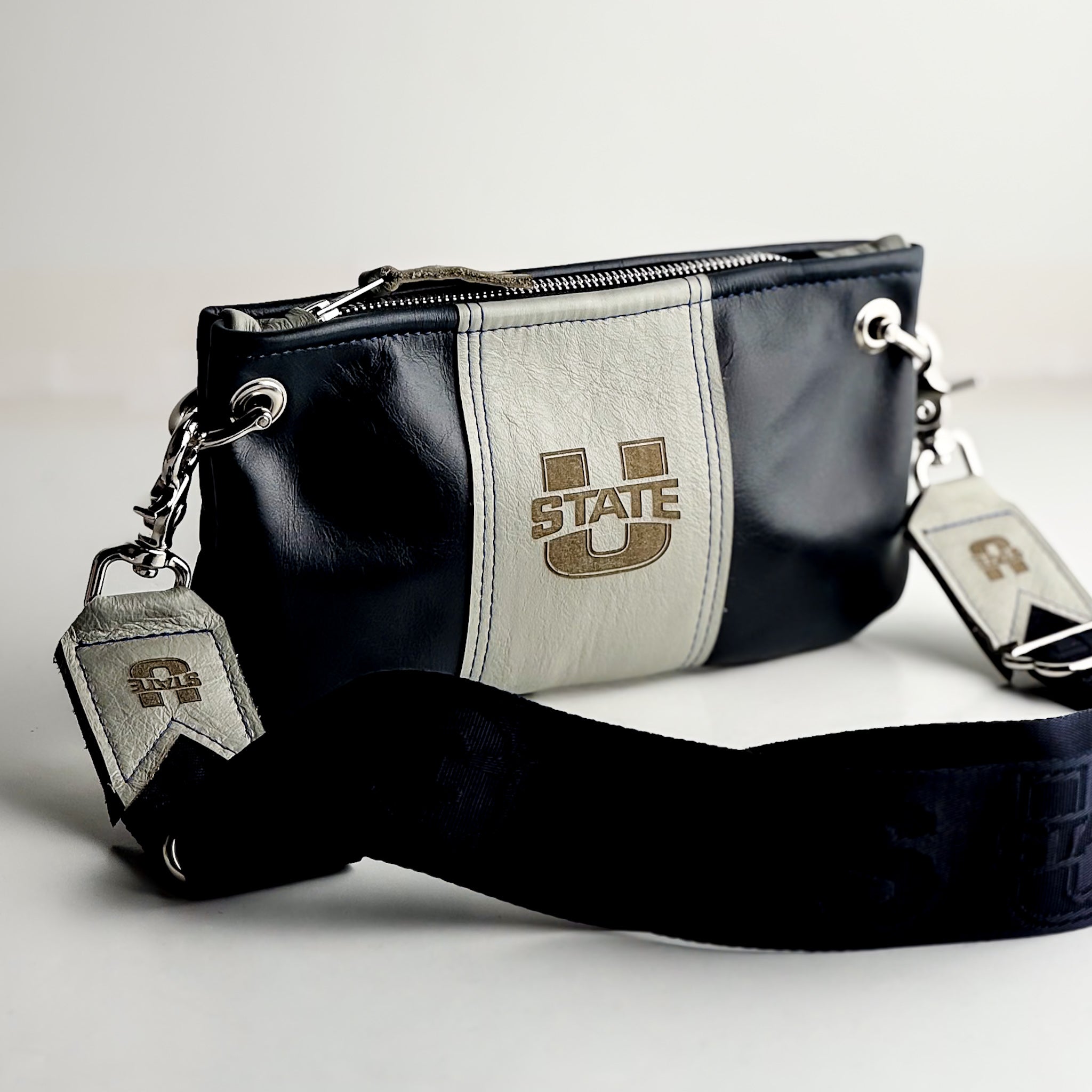 Utah State University Collection | Belt Bag Crossbody | Navy + Gray