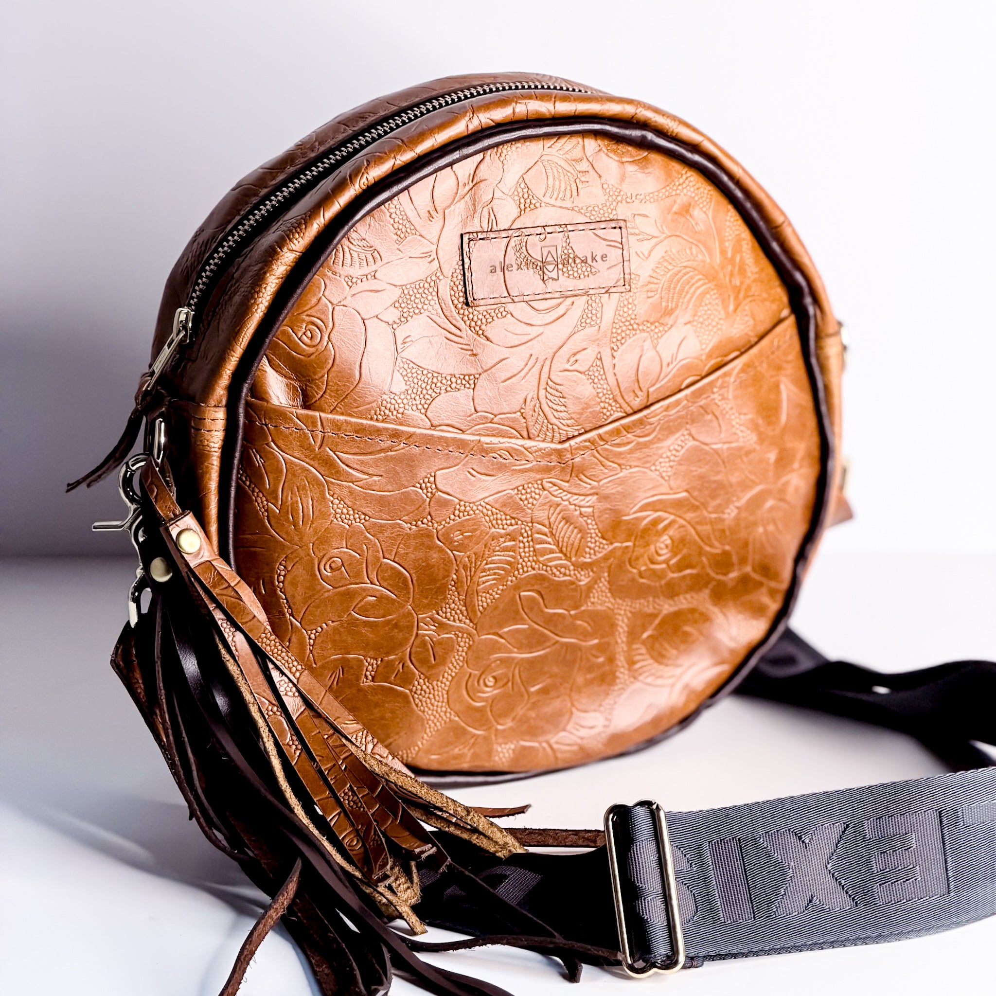 Vintage Cowgirl Collection | Flicka Crossbody | Golden Rose Embossed + Rocky