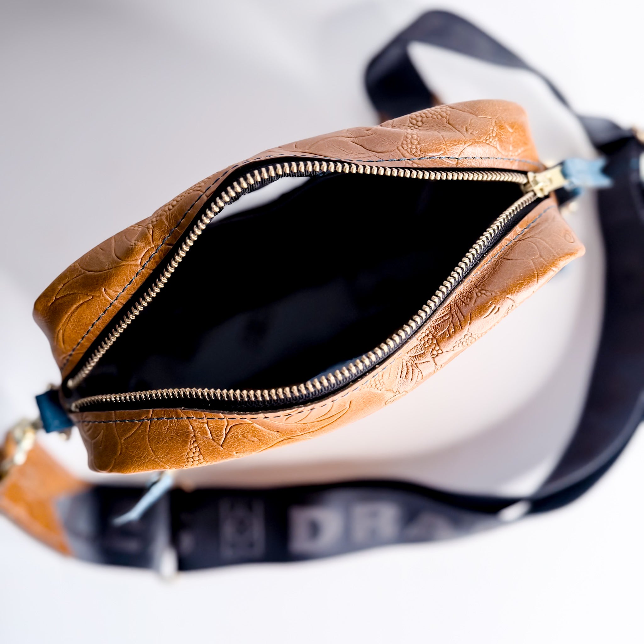 Vintage Cowgirl Collection | Maeve Crossbody | Golden Rose Embossed + Denim
