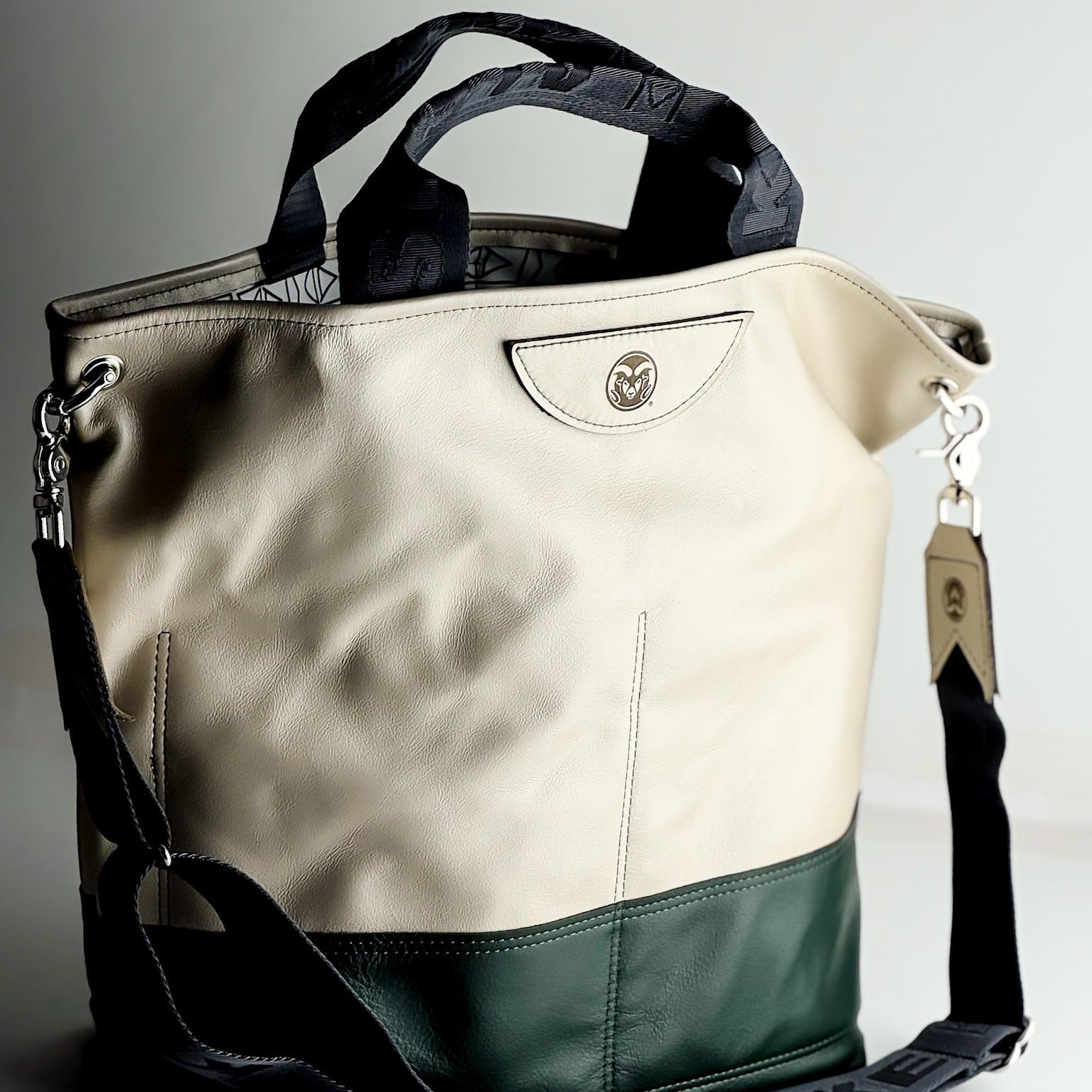 CSU Ram Collection | Lexington Shoulder Tote | Forest + Platinum