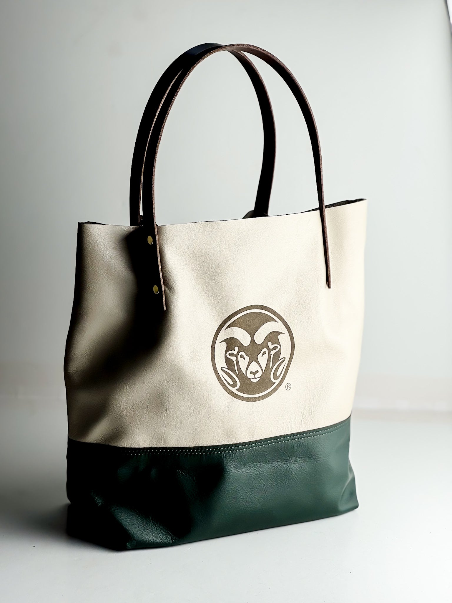 CSU Ram Collection | Market Tote | Forest + Platinum
