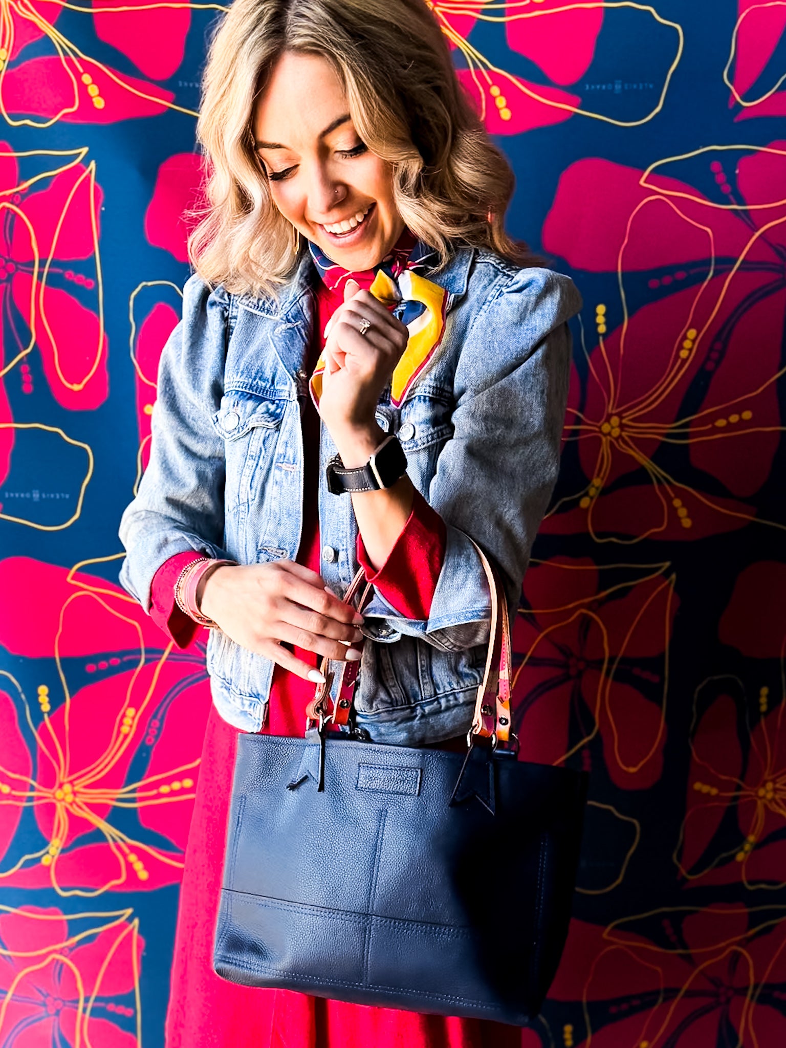 Color Theory Collection | Nellie Satchel + Crossbody | Midnight Navy