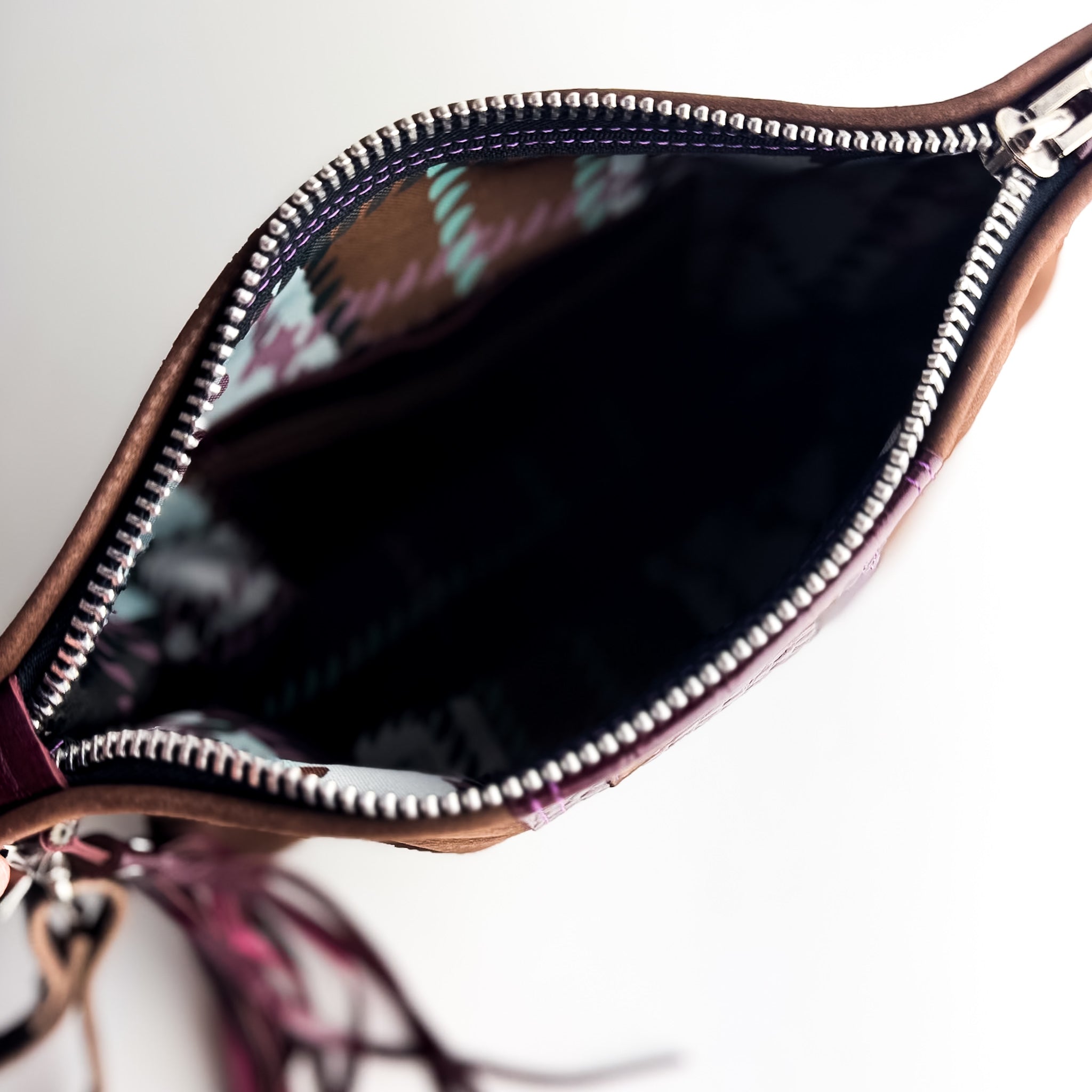 Autumn Reverie Collection | Jackie Clutch | Mocha Suede + Plum Croc