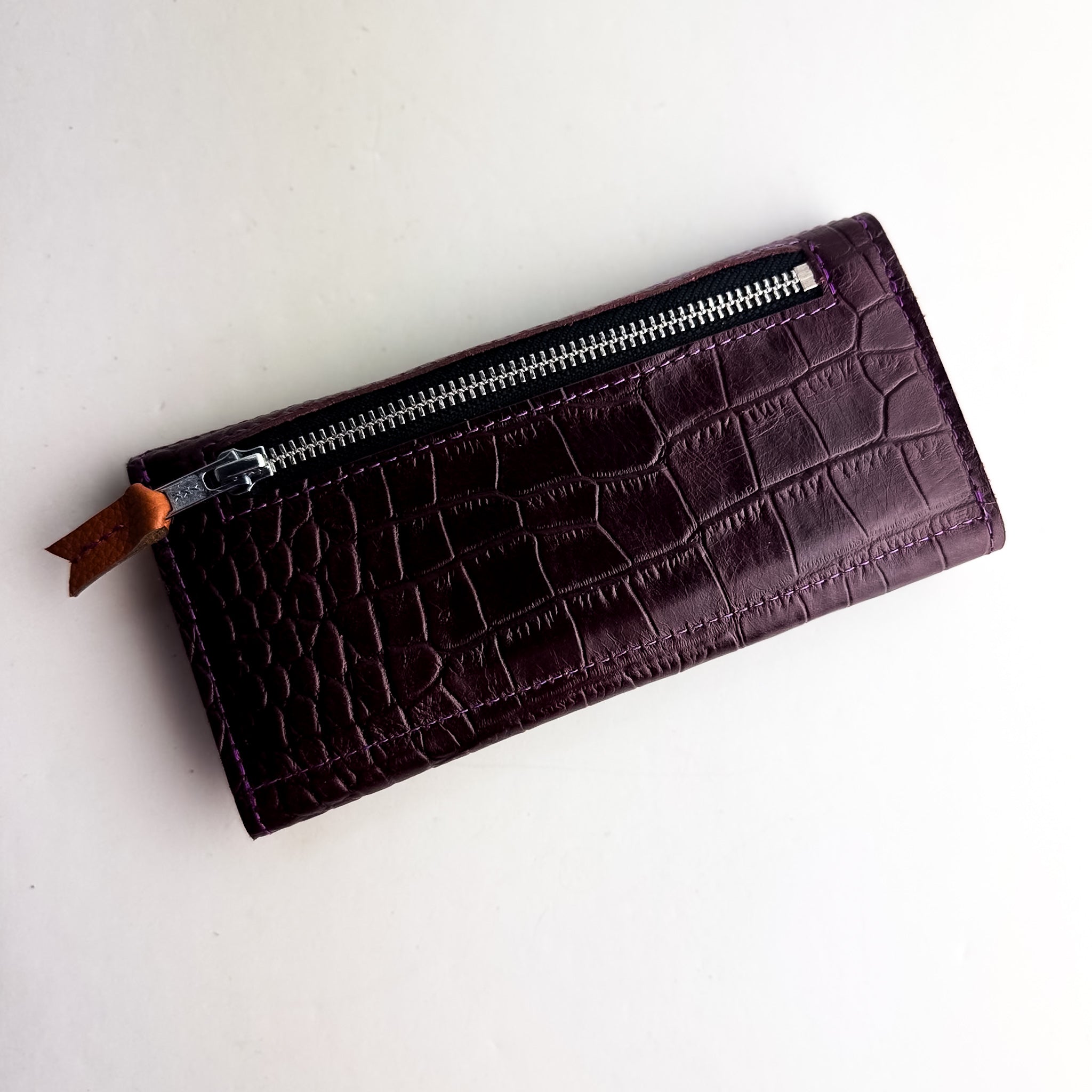 Autumn Reverie Collection | Genevieve Wallet | Plum Croc