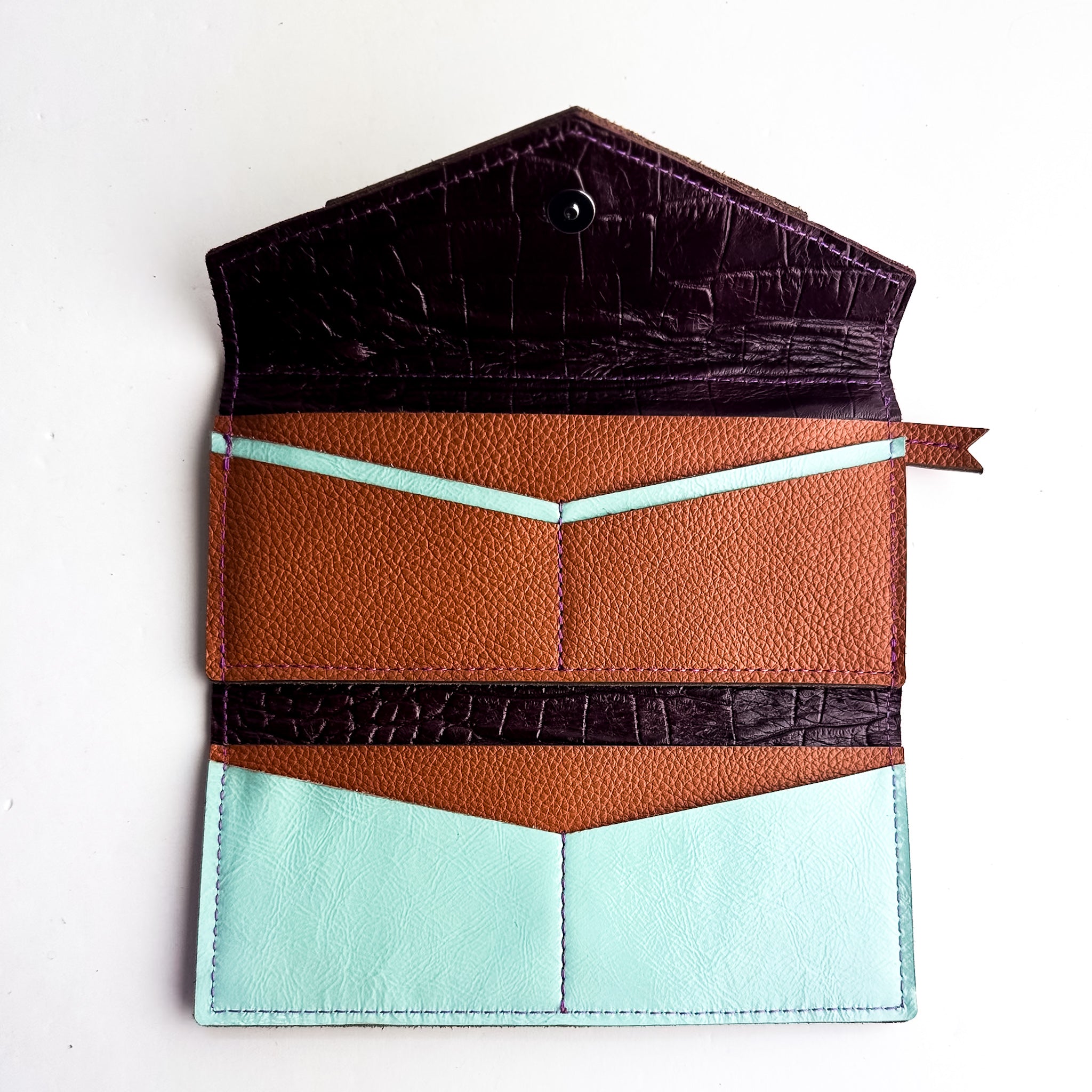 Autumn Reverie Collection | Genevieve Wallet | Plum Croc