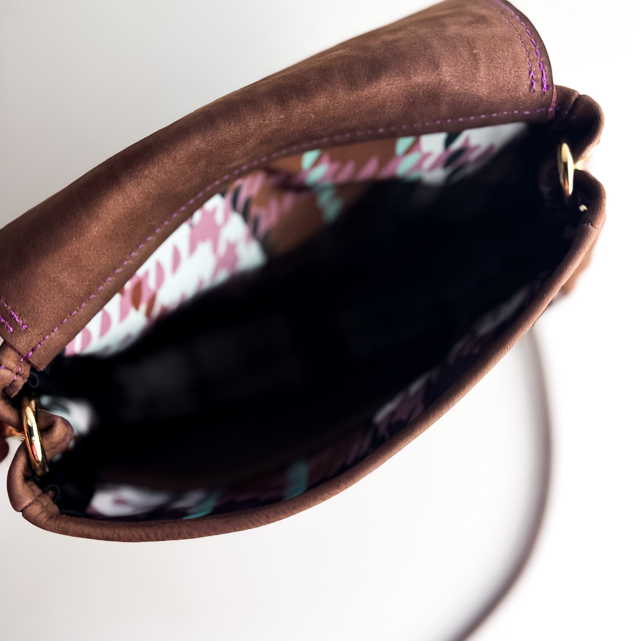 Autumn Reverie Collection | Mini E Crossbody | Plum Croc
