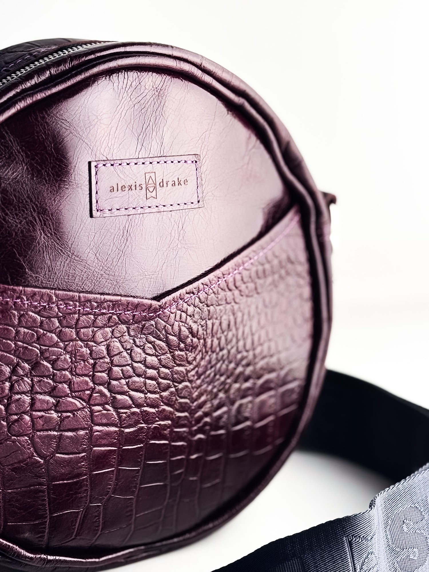 Autumn Reverie Collection | Flicka Crossbody | Plum Croc