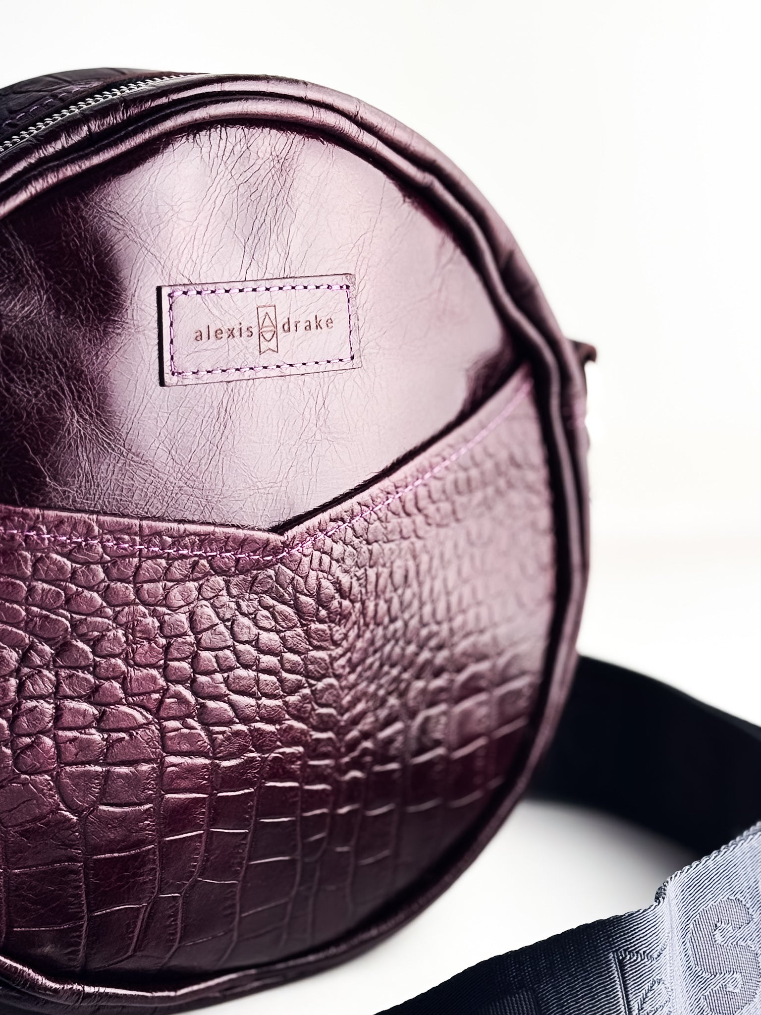 Autumn Reverie Collection | Flicka Crossbody | Plum Croc