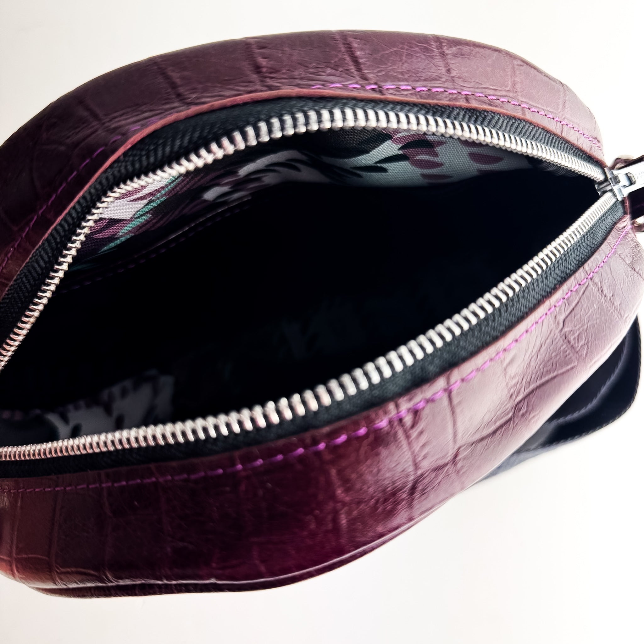 Autumn Reverie Collection | Flicka Crossbody | Plum Croc