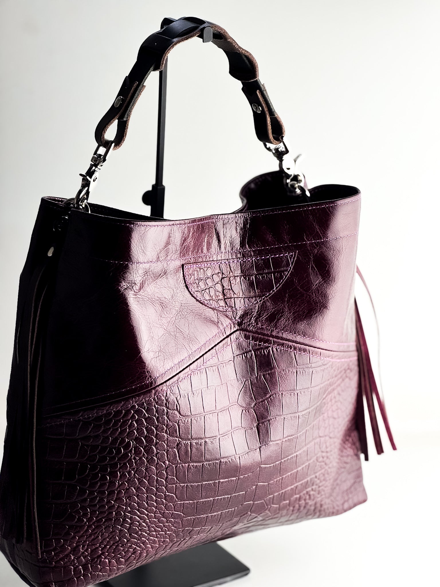 Autumn Reverie Collection | Eleanor Shoulder Tote | Plum + Plum Croc
