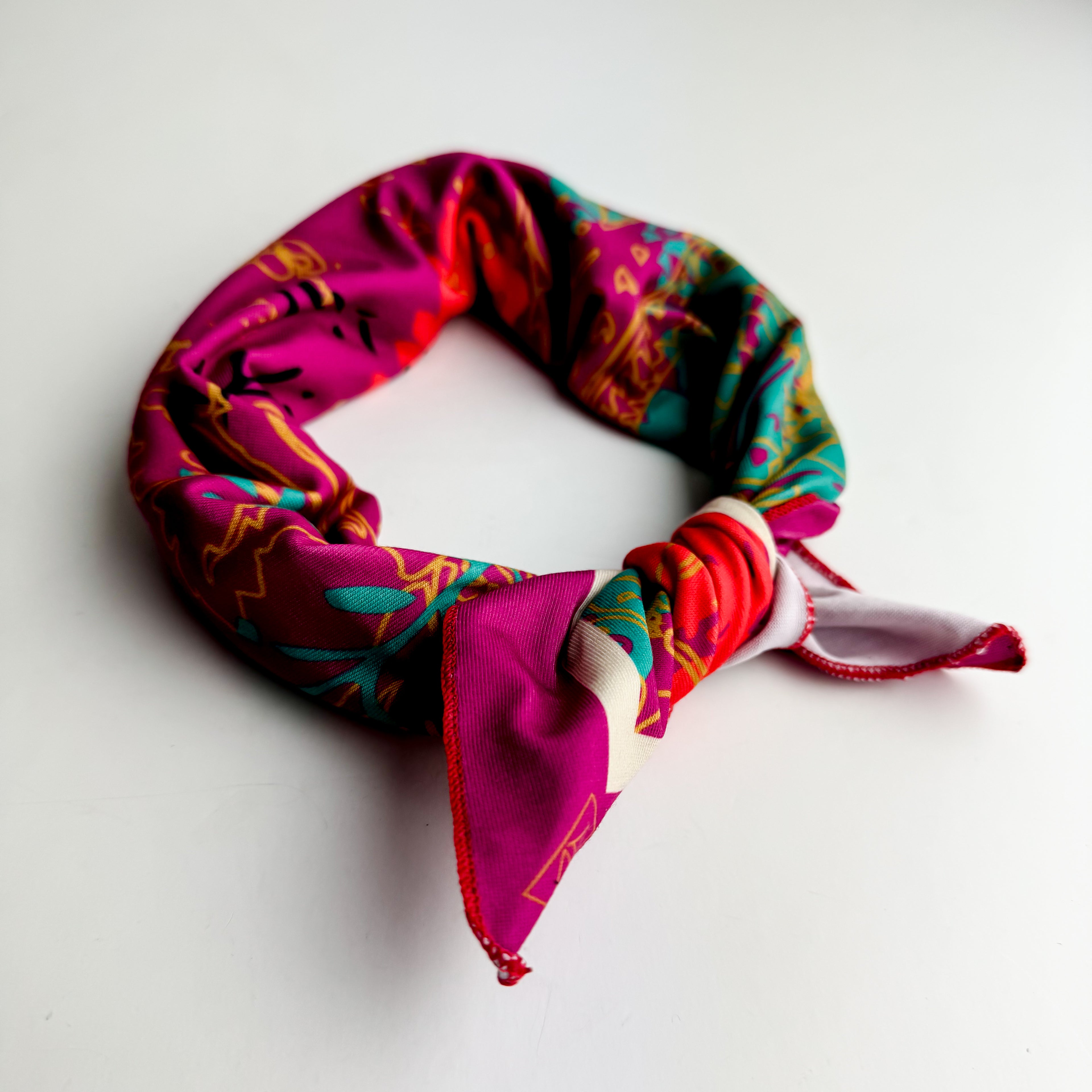 Bandana | Pink Paisley Jersey Knit