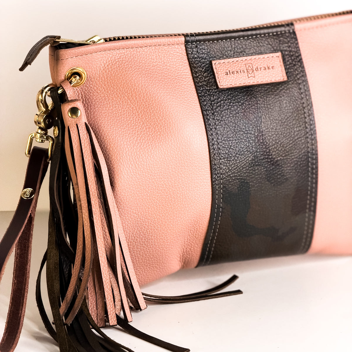 Open Range Collection | Jackie Wristlet + Crossbody | Dusty Rose + Camo