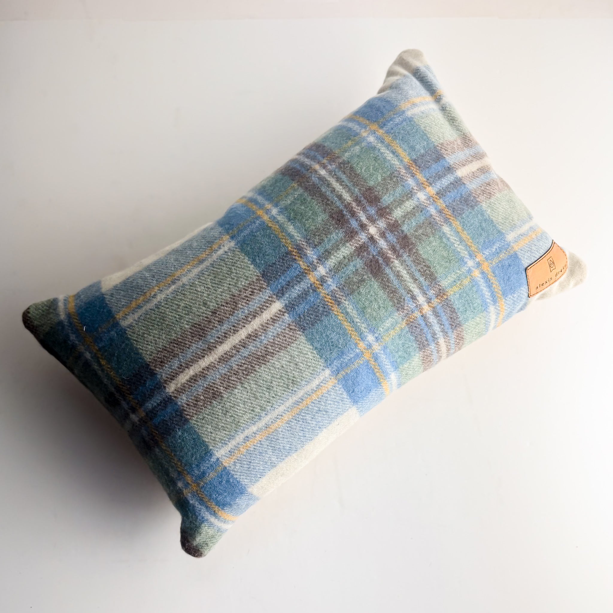 Home Collection | Small Lumbar Pillow | Plaid Wool + Butter