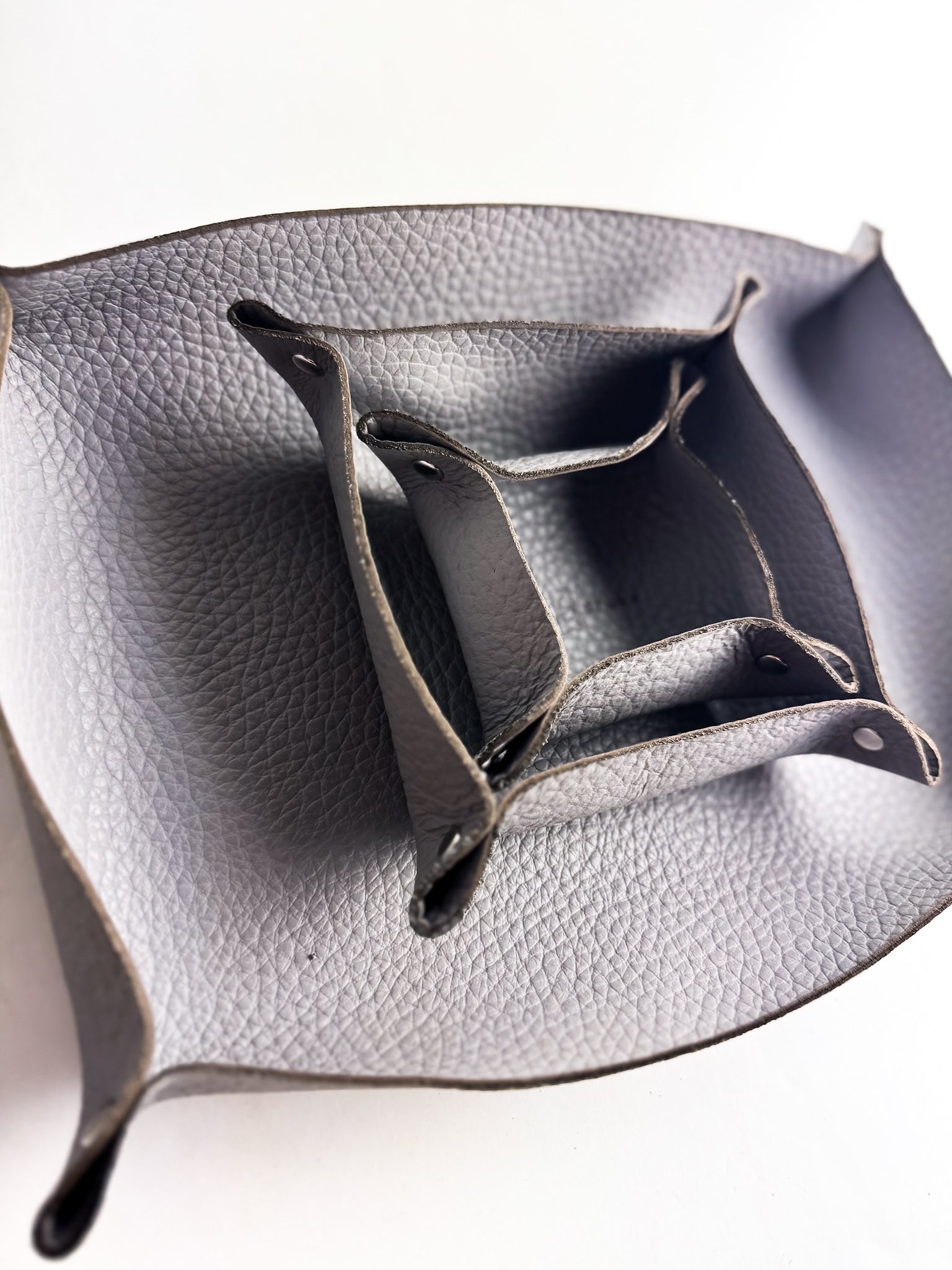 Home Collection | Leather Trays | Gray Pebble