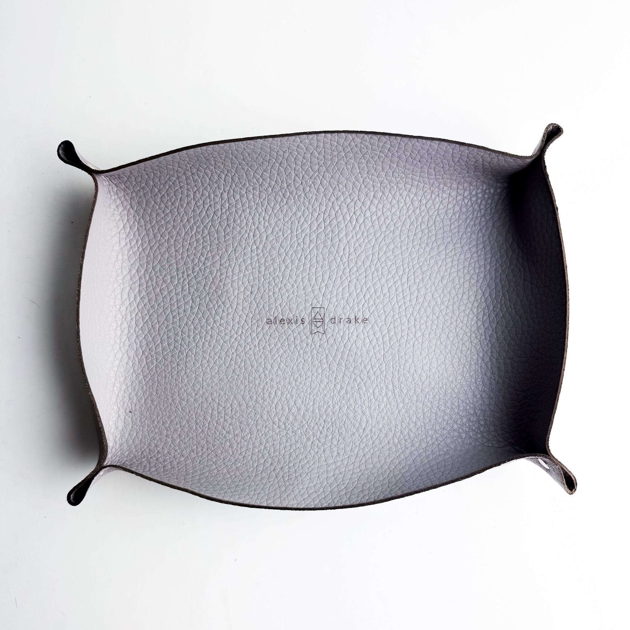 Home Collection | Leather Trays | Gray Pebble