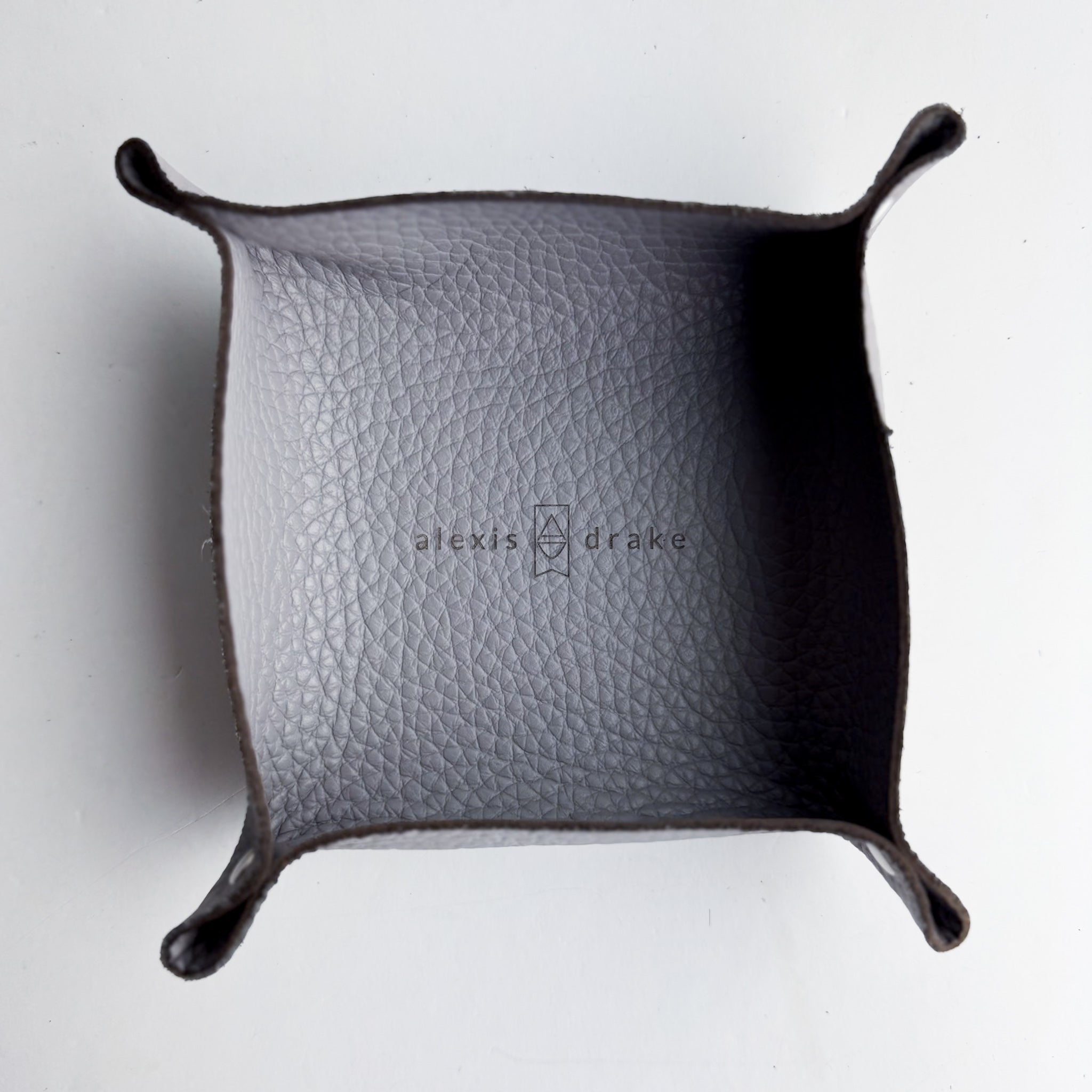 Home Collection | Leather Trays | Gray Pebble