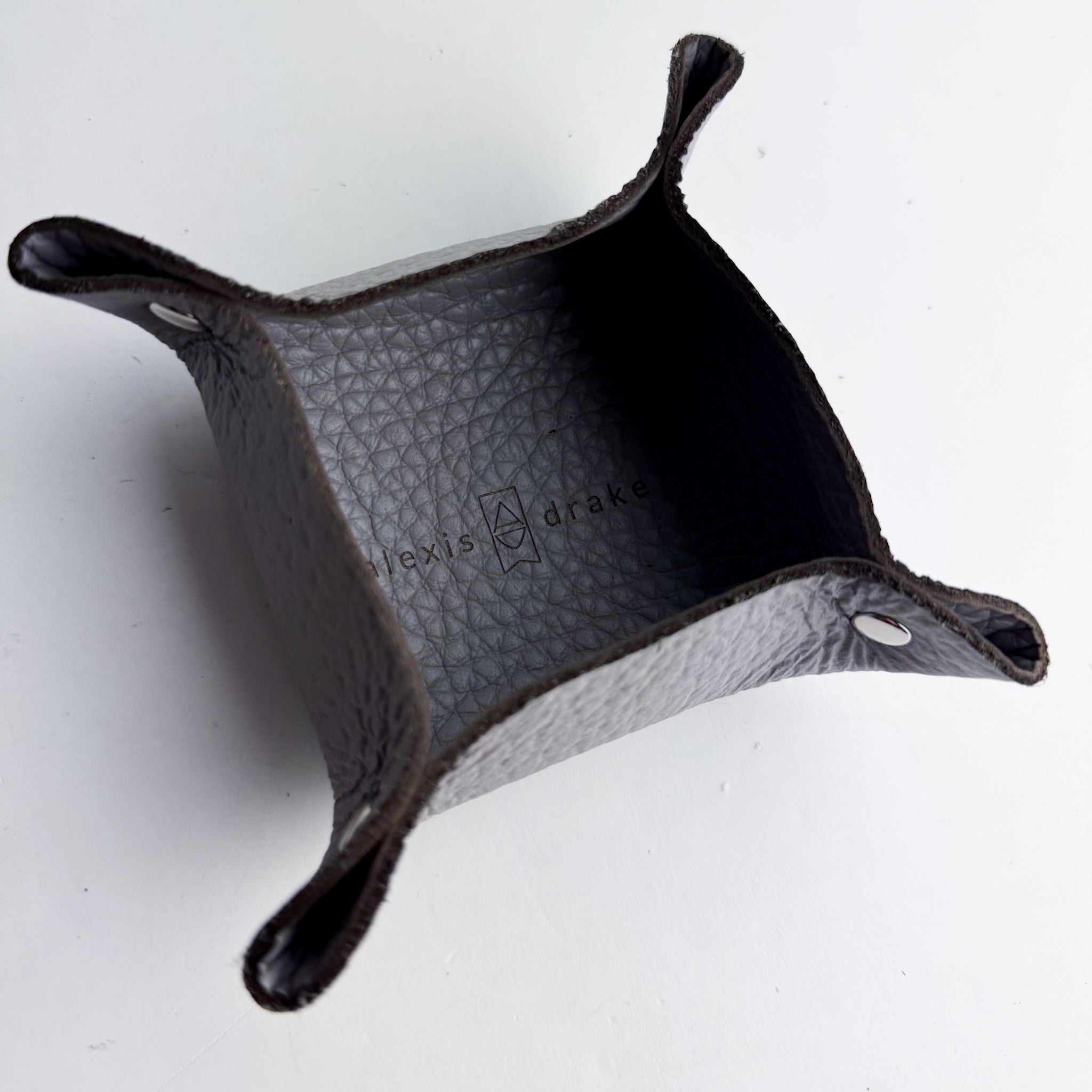 Home Collection | Leather Trays | Gray Pebble