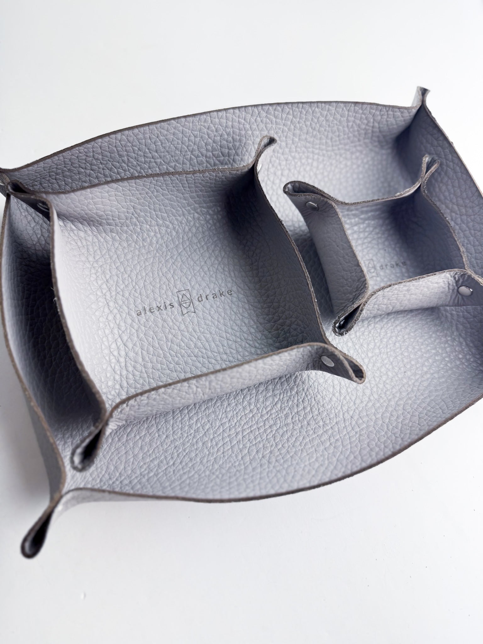 Home Collection | Leather Trays | Gray Pebble