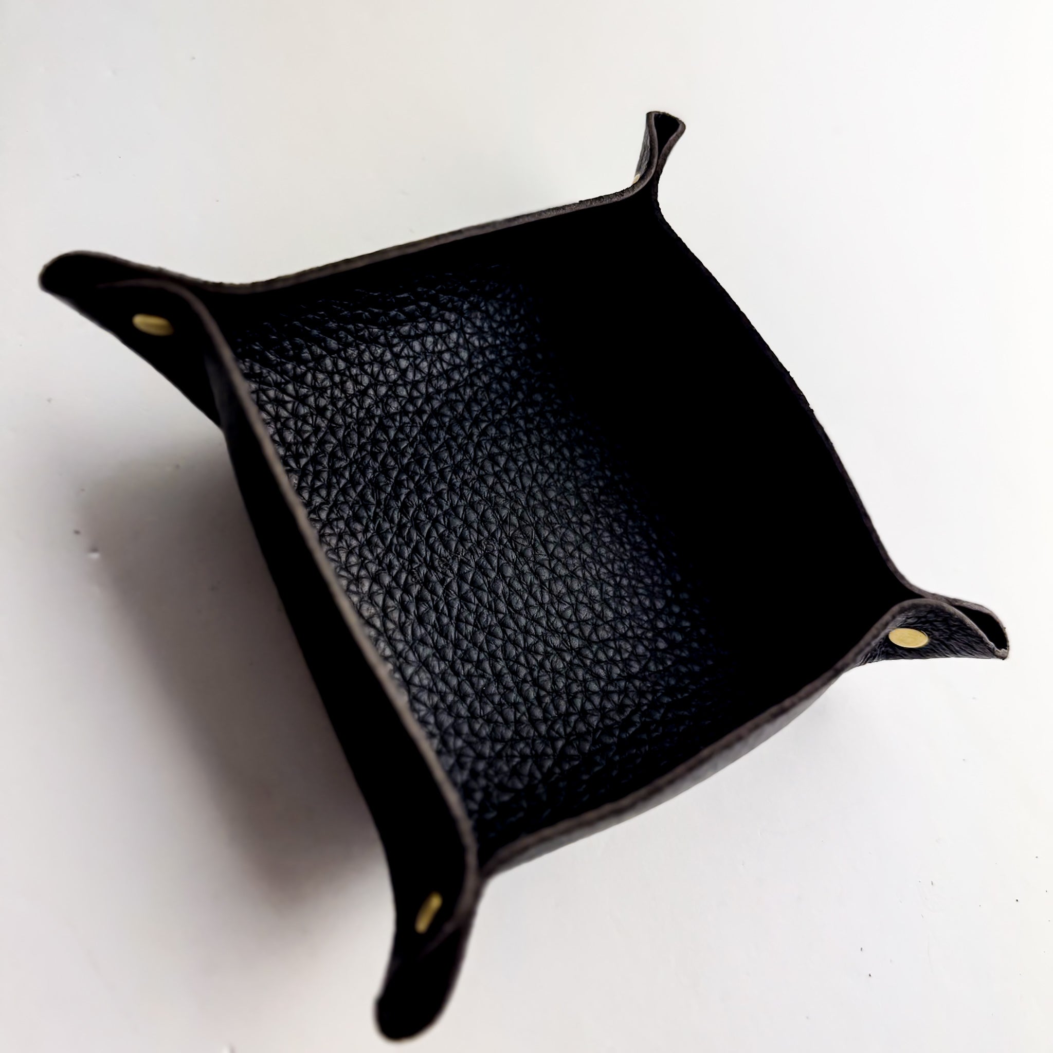 Home Collection | Leather Trays | Black Pebble