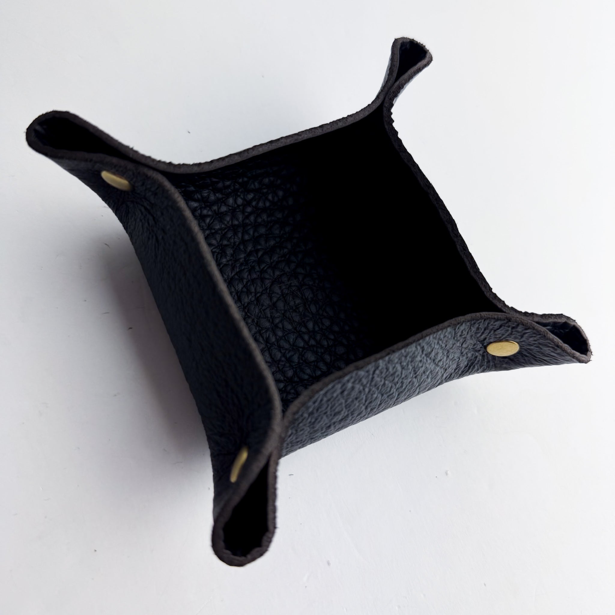 Home Collection | Leather Trays | Black Pebble