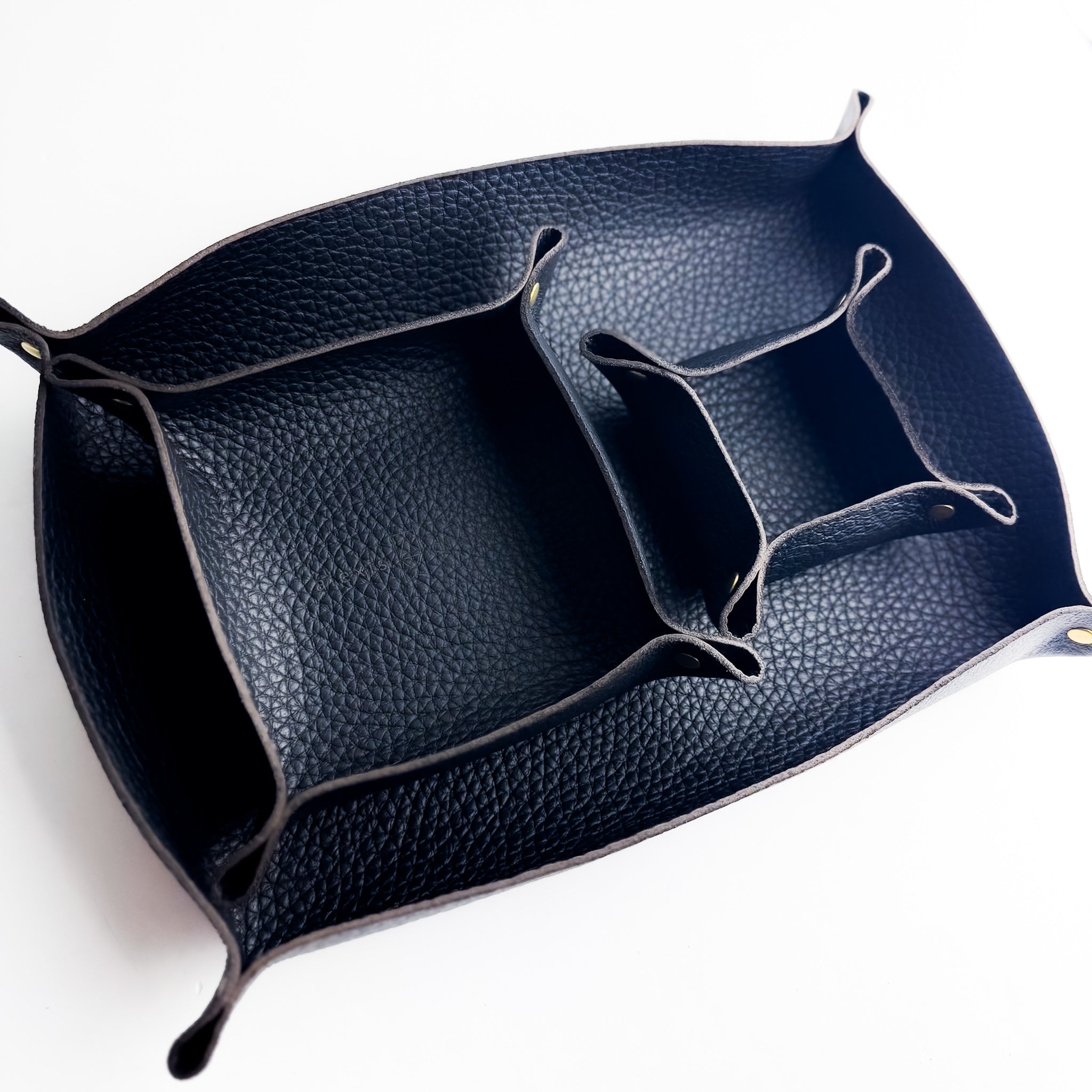 Home Collection | Leather Trays | Black Pebble