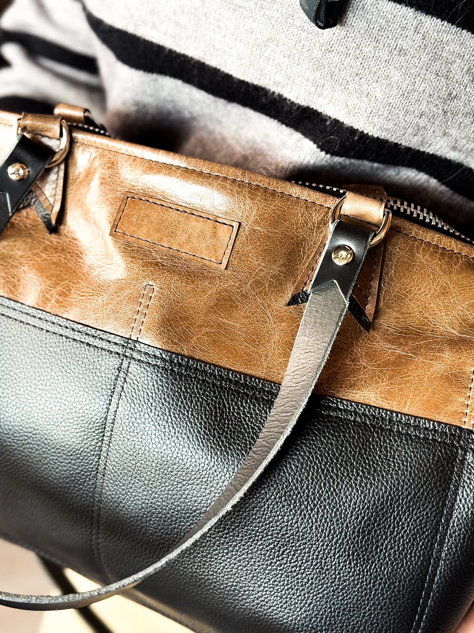 Blank Canvas Collection | Lexie Brief Shoulder Tote + Crossbody | Clay + Pebble Ink