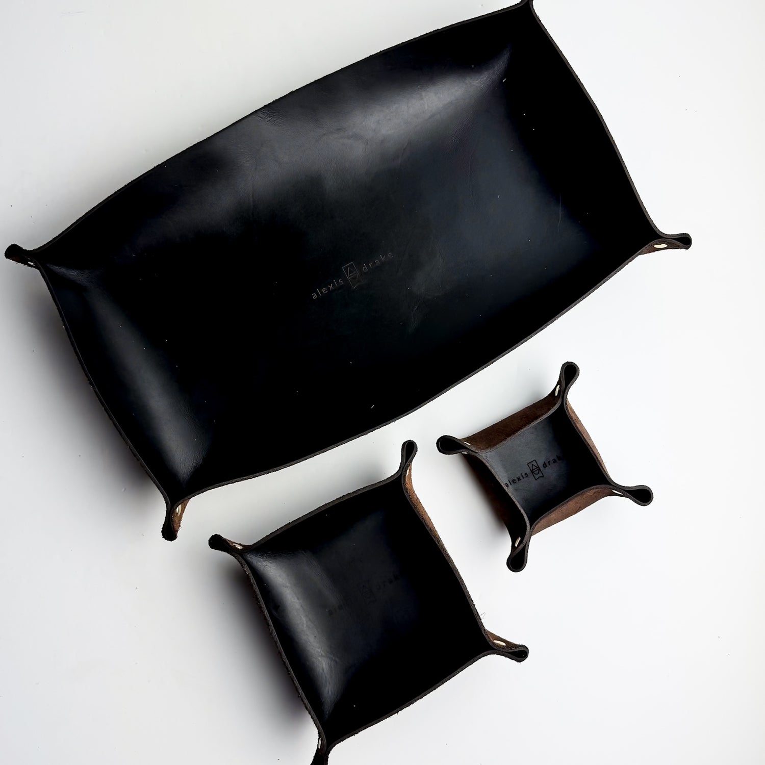 Home Collection | Leather Trays | Dark Brown
