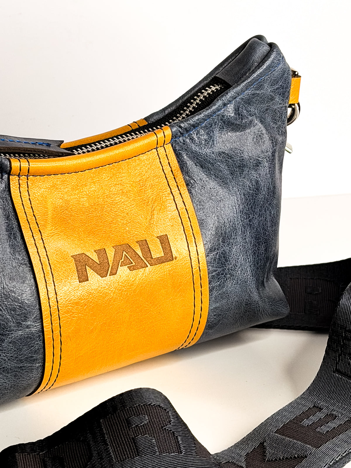 Northern Arizona University Collection | Penelope Crossbody | Navy + Mustard
