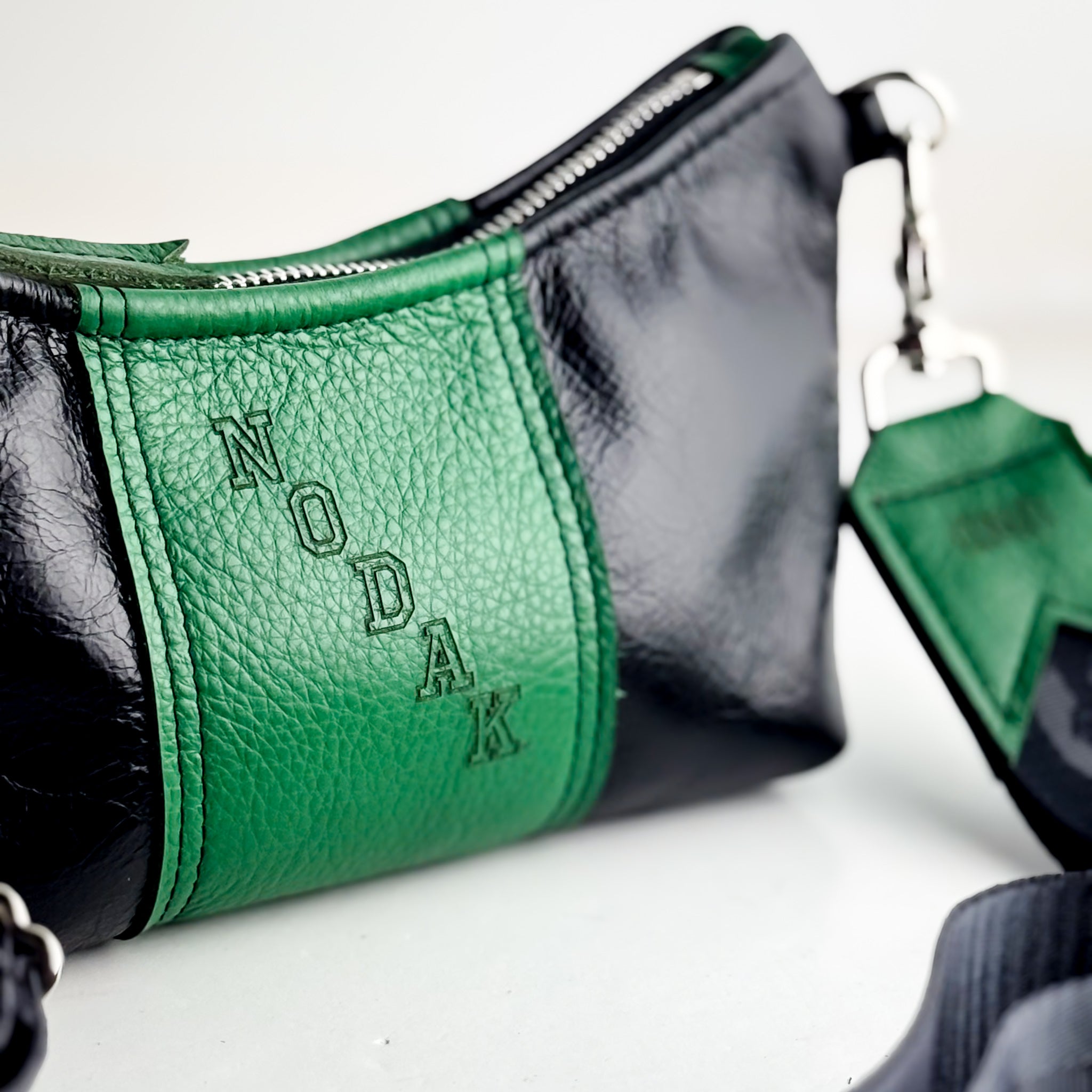 University of North Dakota | Penelope Crossbody | Black + Kelly Green