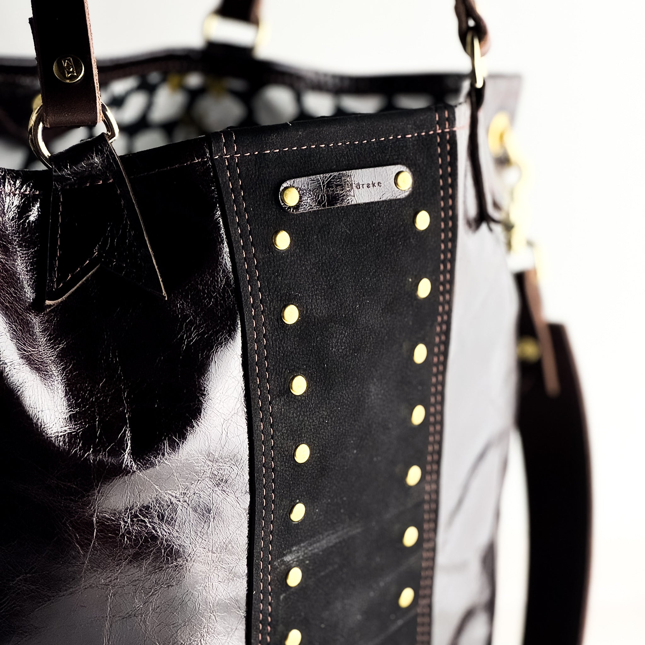 Midnight in Paris Collection | Lexington Shoulder Tote | Chocolate Truffle + Noir Suede