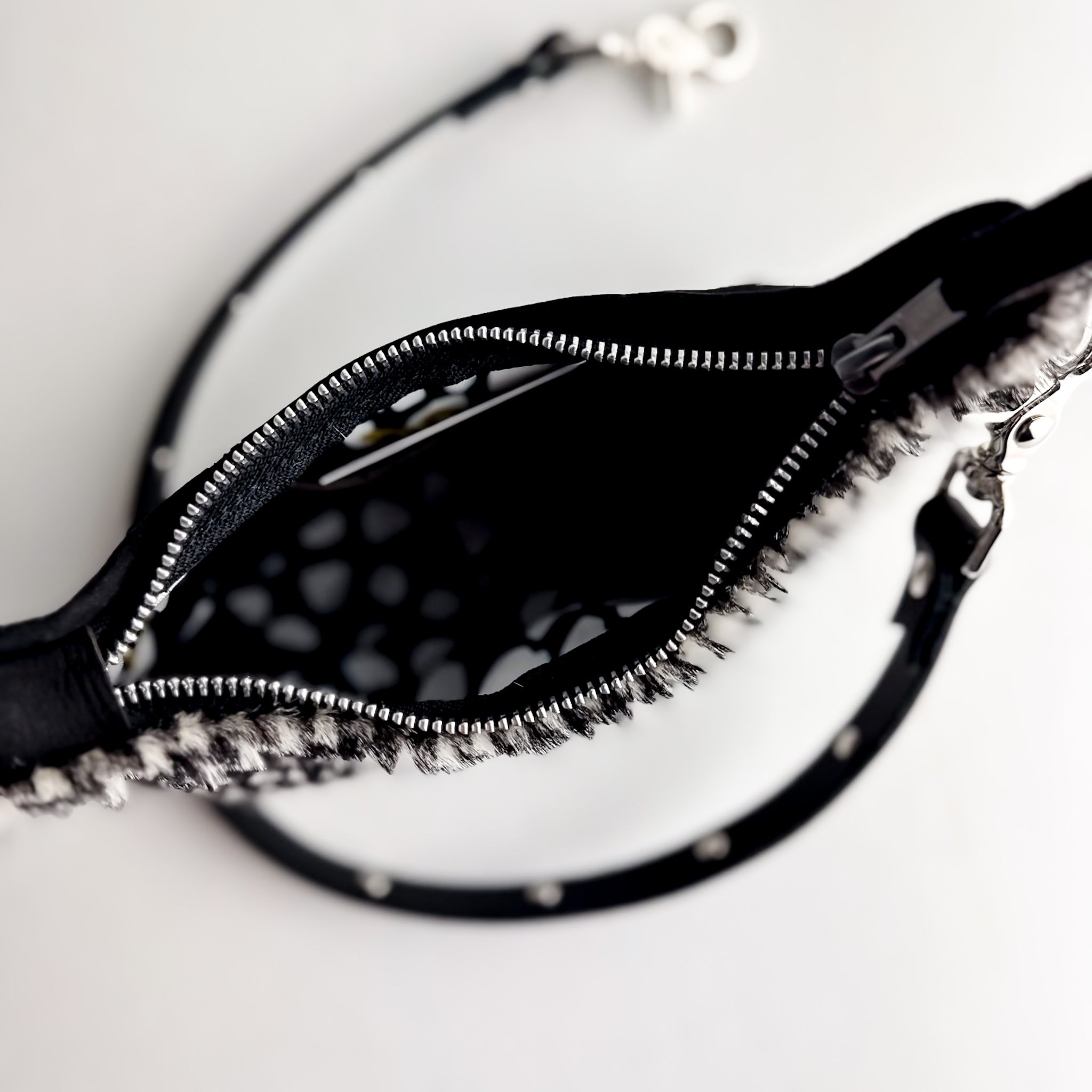 Midnight in Paris Collection | Penelope Crossbody | Houndstooth Hair-on-Hide