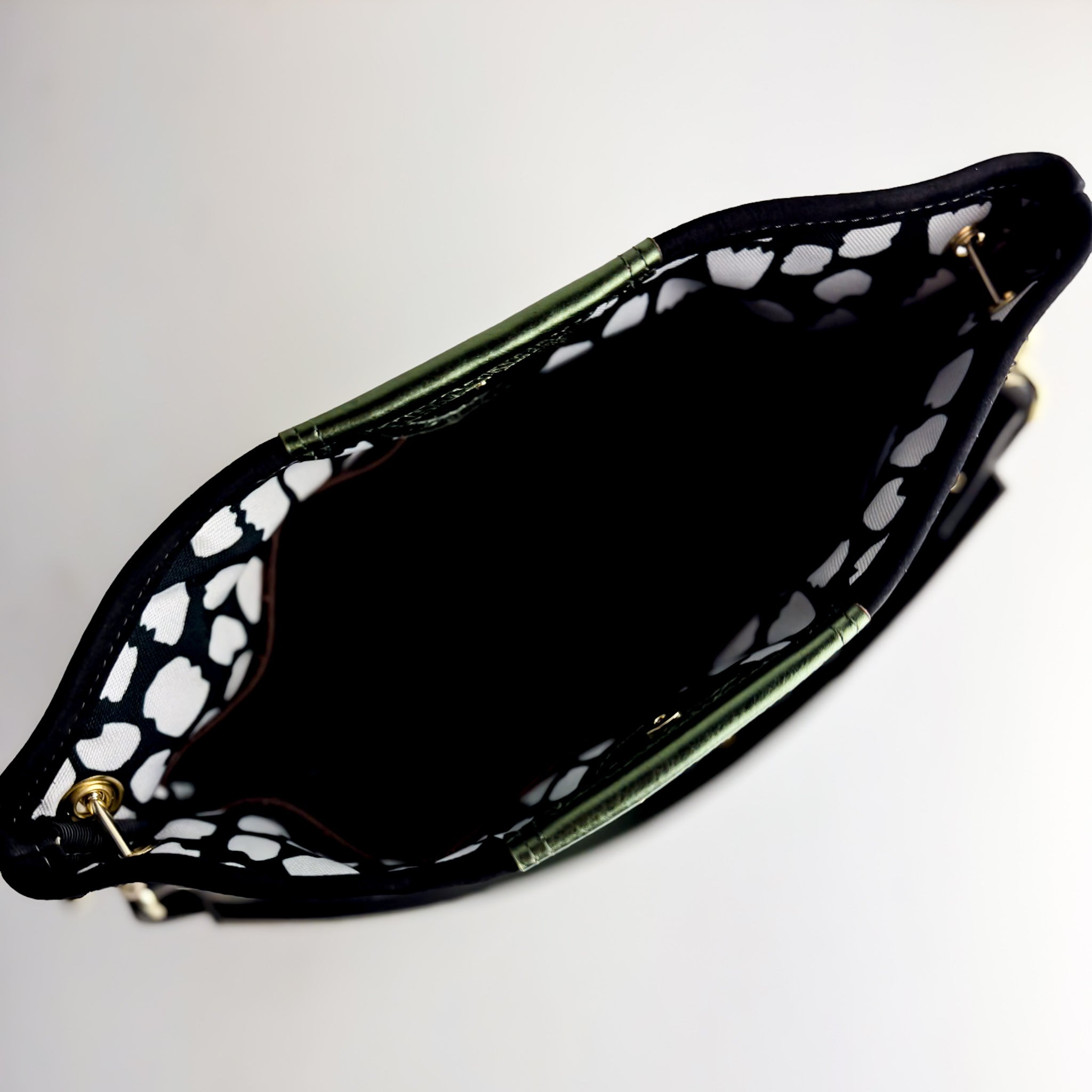 Midnight in Paris Collection | Tivoli Shoulder Tote | Noir Suede + Emerald