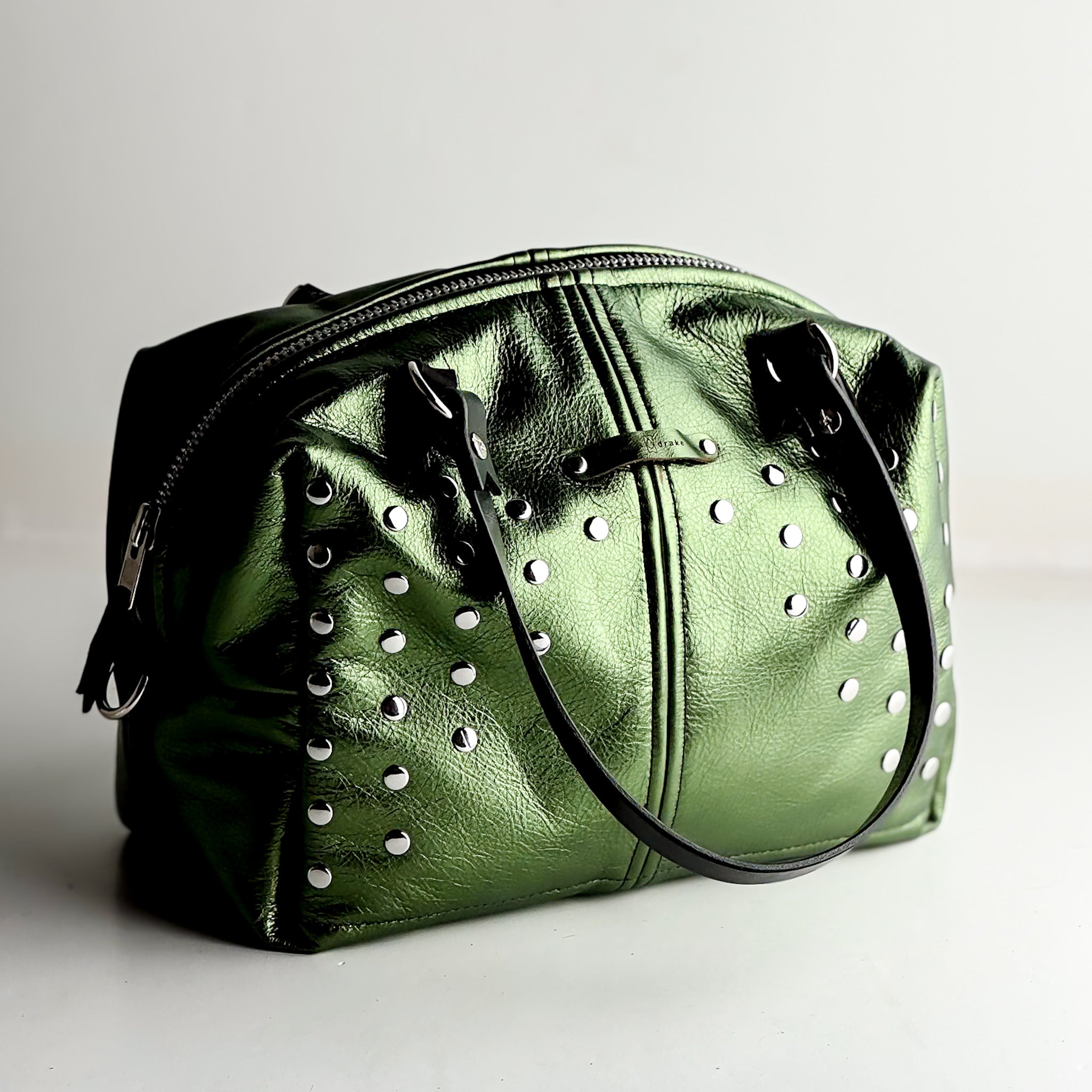 Midnight in Paris Collection | Ruthie Satchel + Shoulder Tote | Emerald