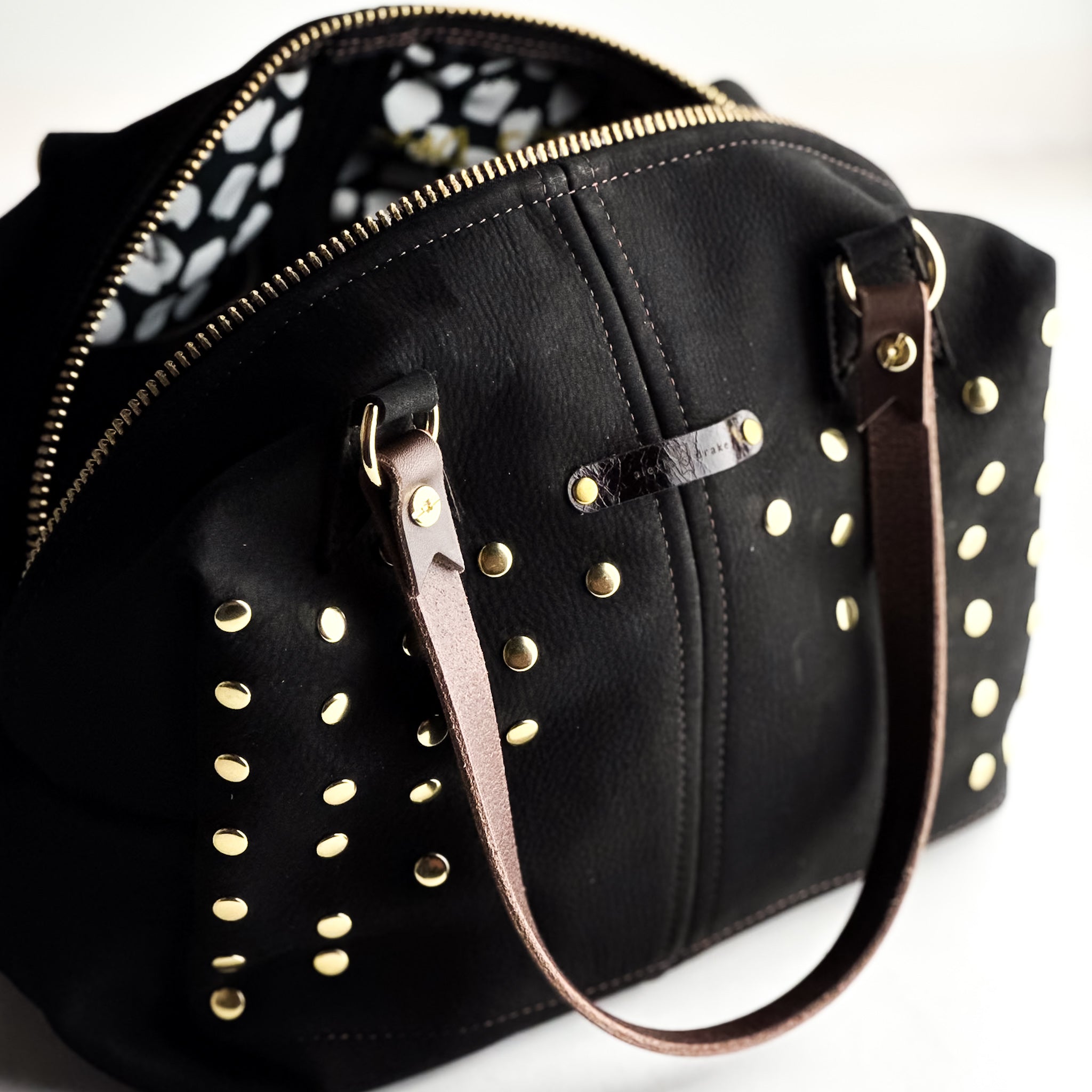 Midnight in Paris Collection | Ruthie Satchel + Shoulder Tote | Noir Suede