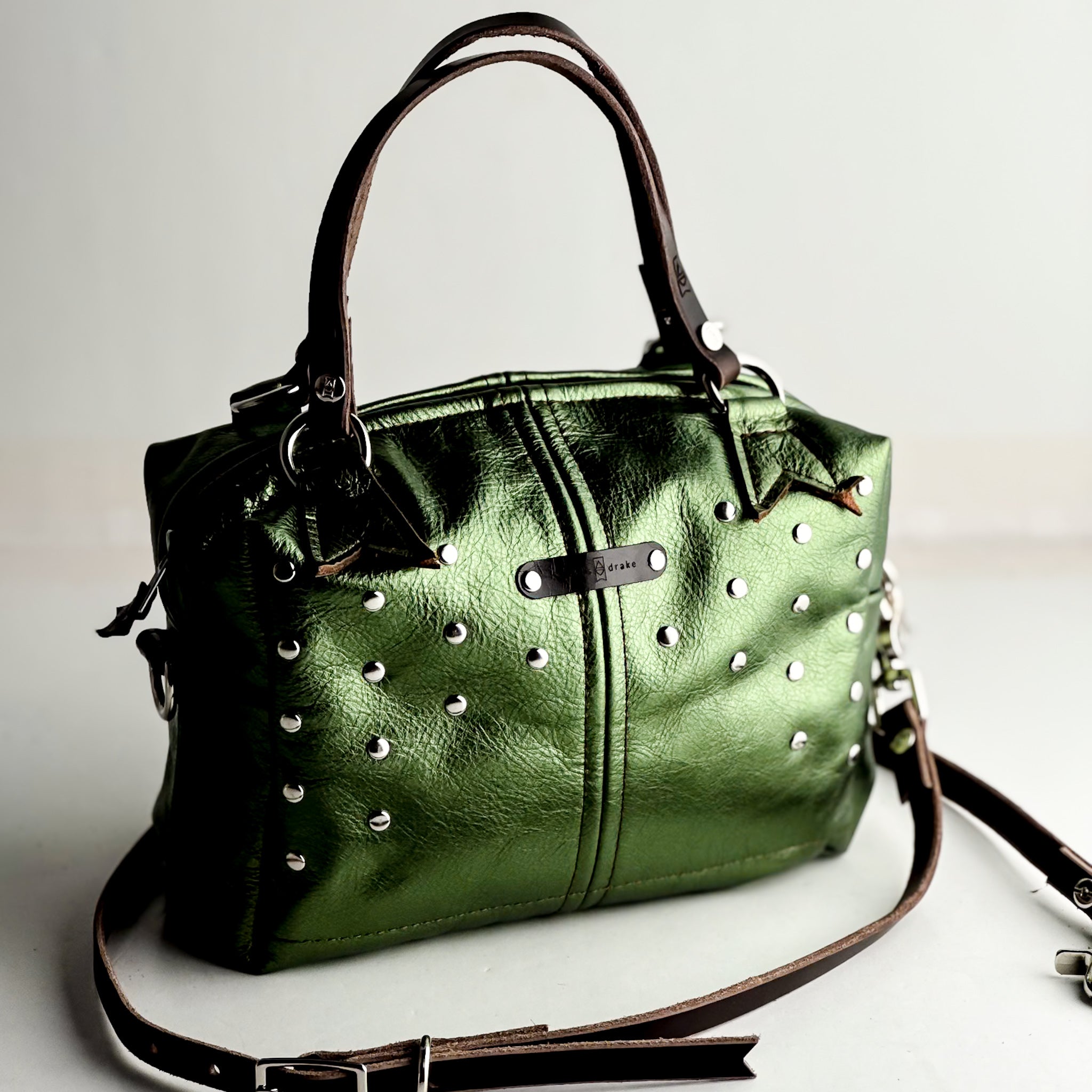 Midnight in Paris Collection | Dolly Satchel + Crossbody | Emerald