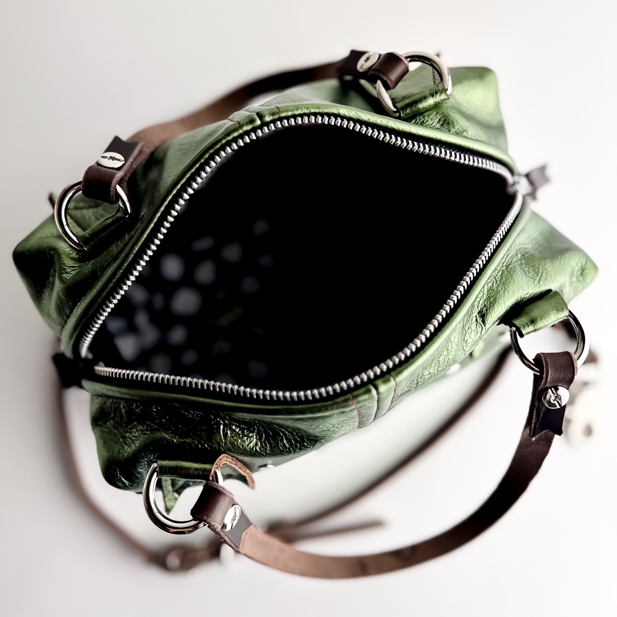 Midnight in Paris Collection | Dolly Satchel + Crossbody | Emerald