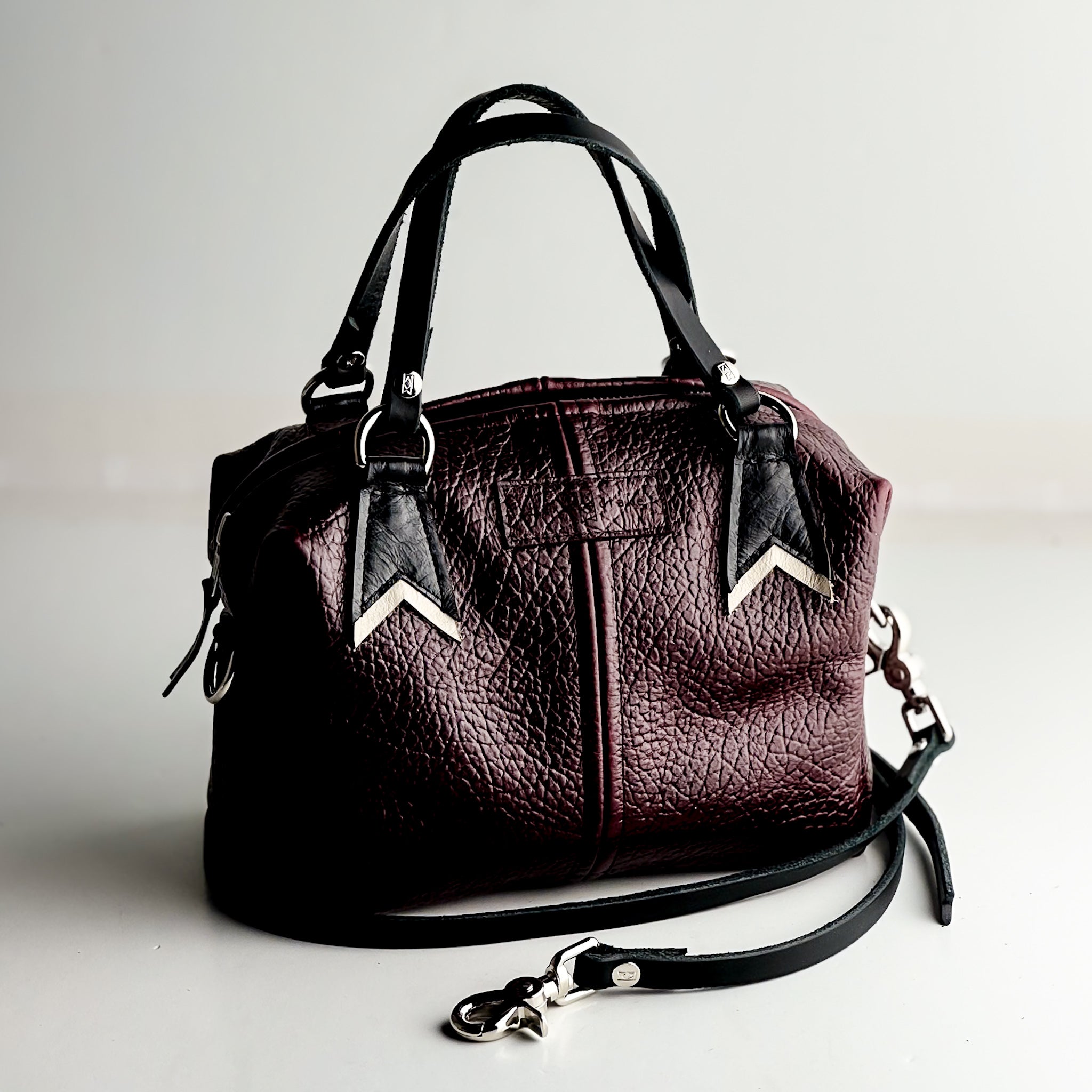 French Collection | Dolly Satchel + Crossbody | Rugged Burgundy