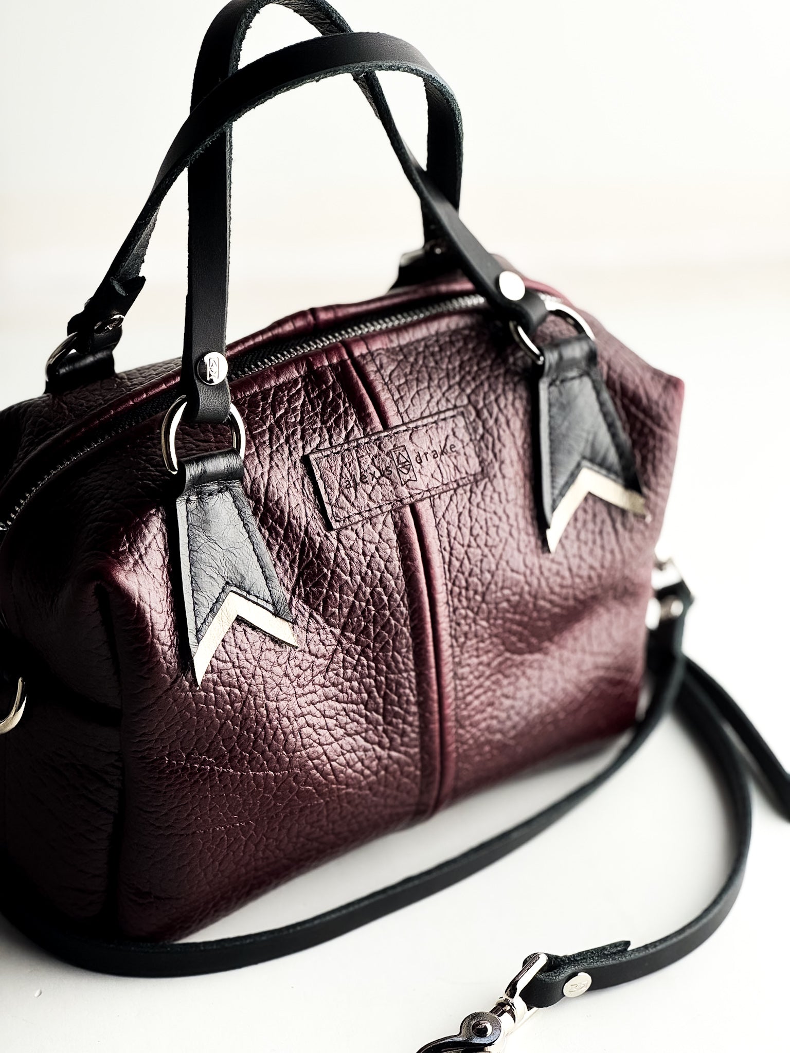 French Collection | Dolly Satchel + Crossbody | Rugged Burgundy