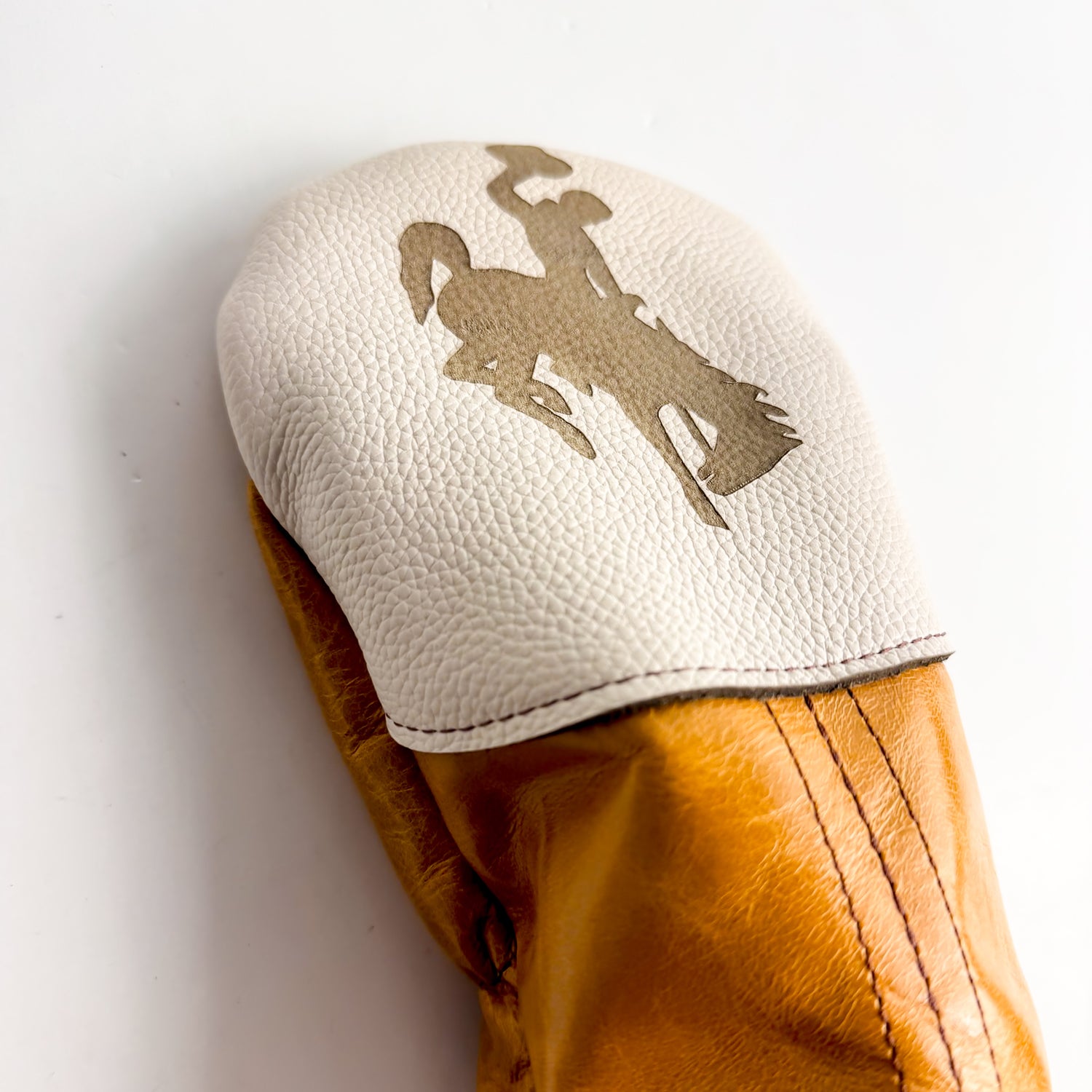 Steamboat Collection | Leather Golf Club Covers | White Pebble + Butter