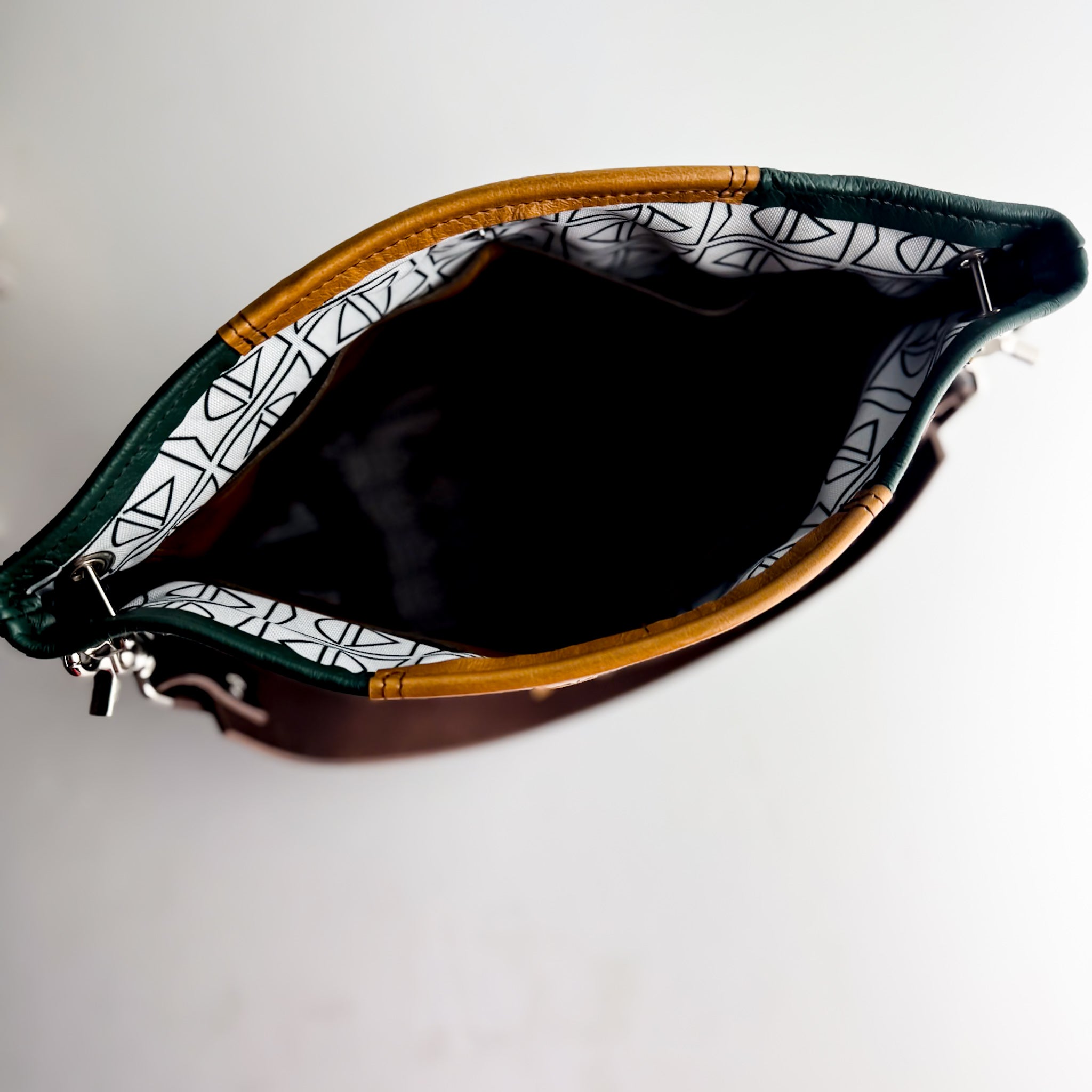 North Dakota State University | Tivoli Shoulder Tote | Dark Green + Butter