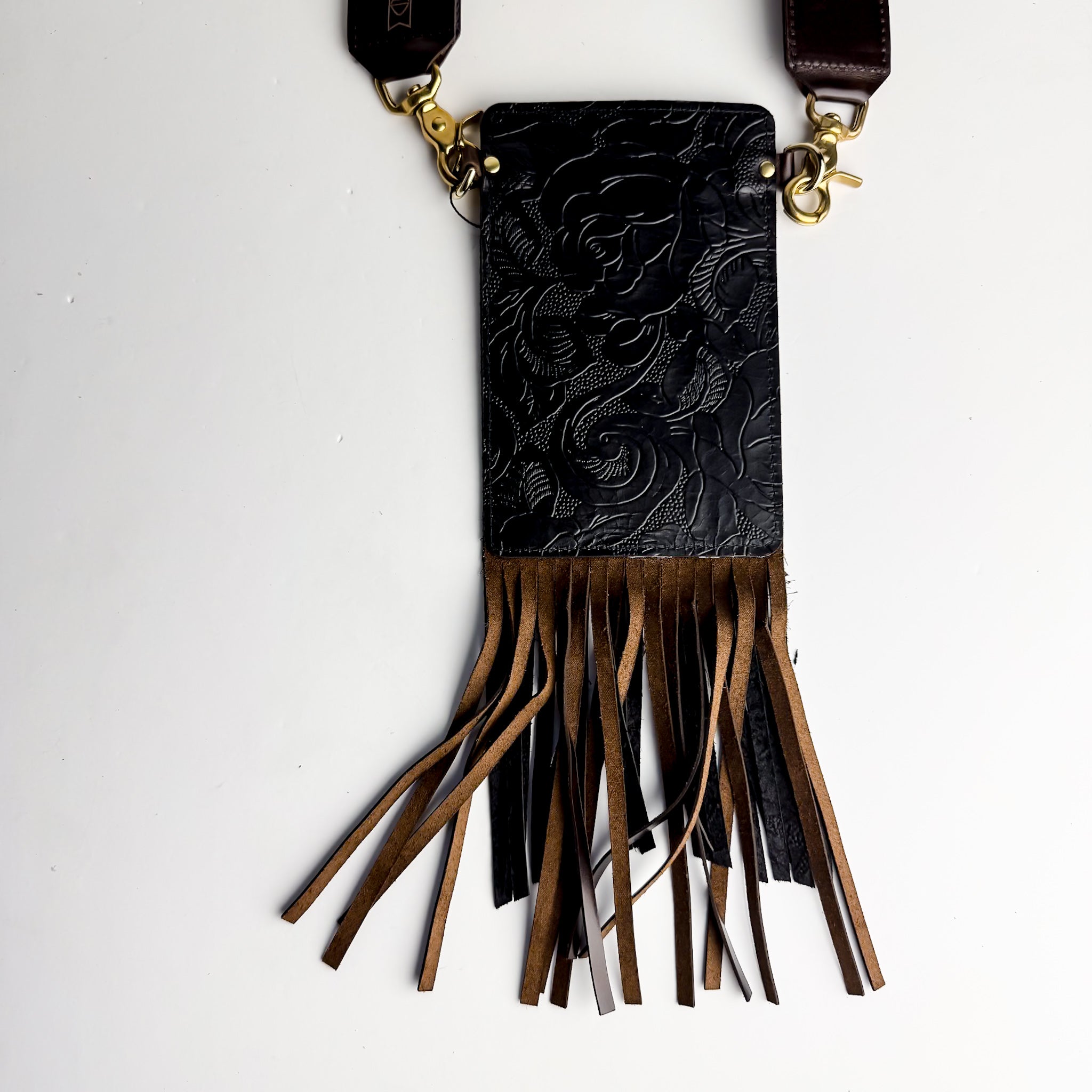 Rodeo Collection | Cellphone Crossbody | Black Rose + Rocky