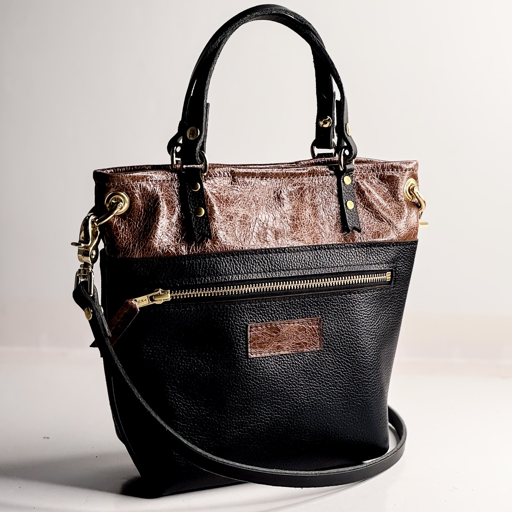 Blank Canvas Collection | Amika Satchel + Crossbody | Clay + Pebble Ink