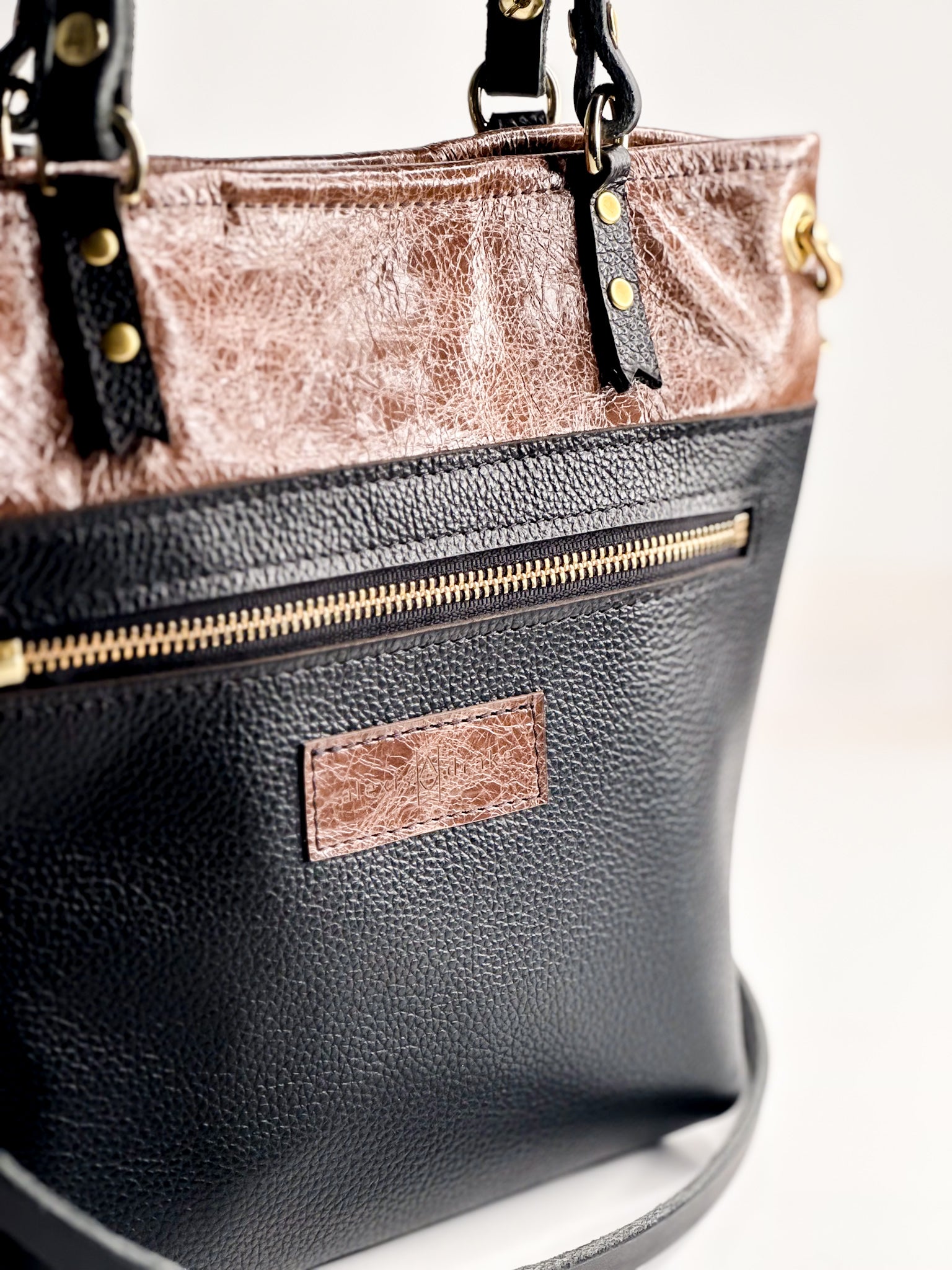 Blank Canvas Collection | Amika Satchel + Crossbody | Clay + Pebble Ink