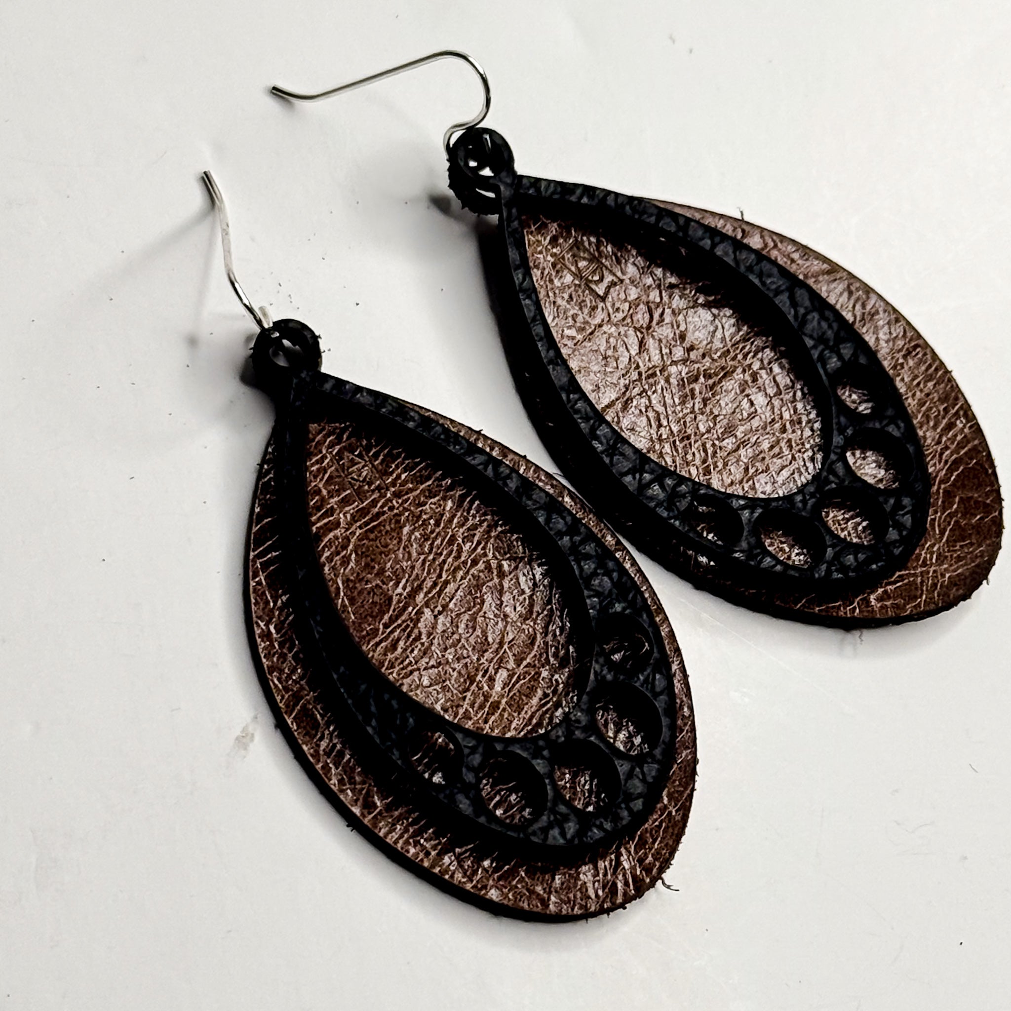 Blank Canvas Collection | Jewelry | Oval Leather Earrings | Various