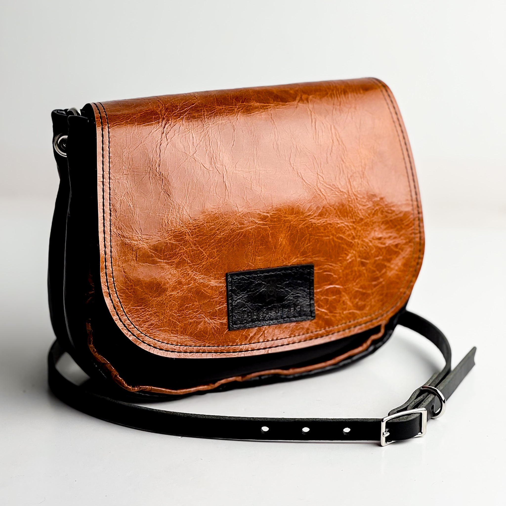 Everyday Collection | Mini E Crossbody | Whiskey + Black