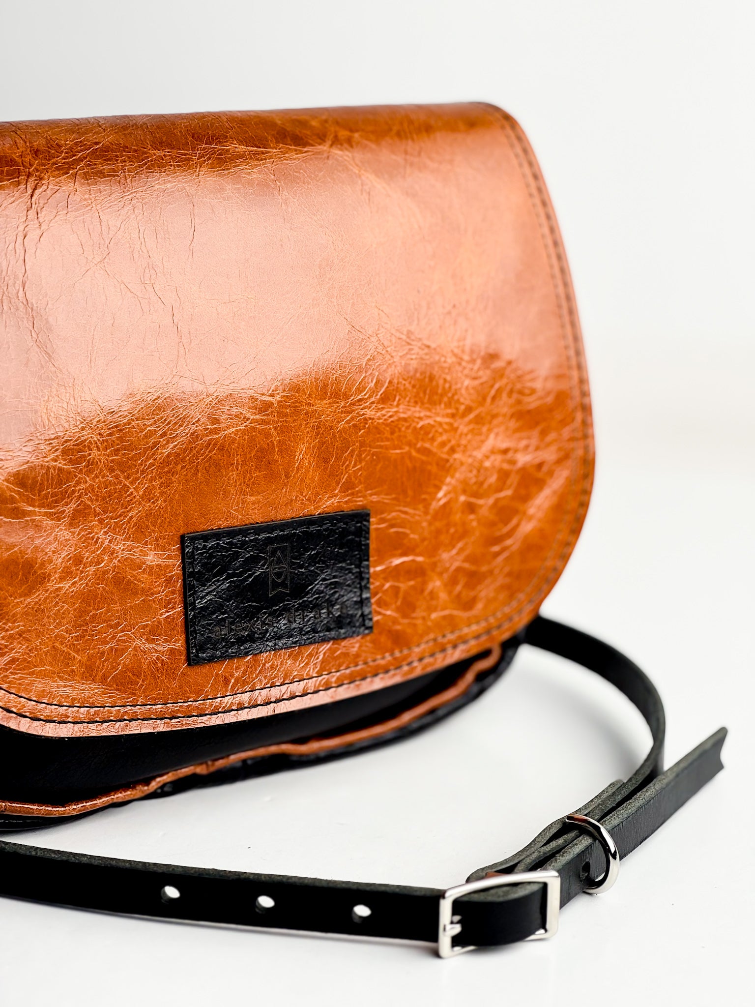Everyday Collection | Mini E Crossbody | Whiskey + Black