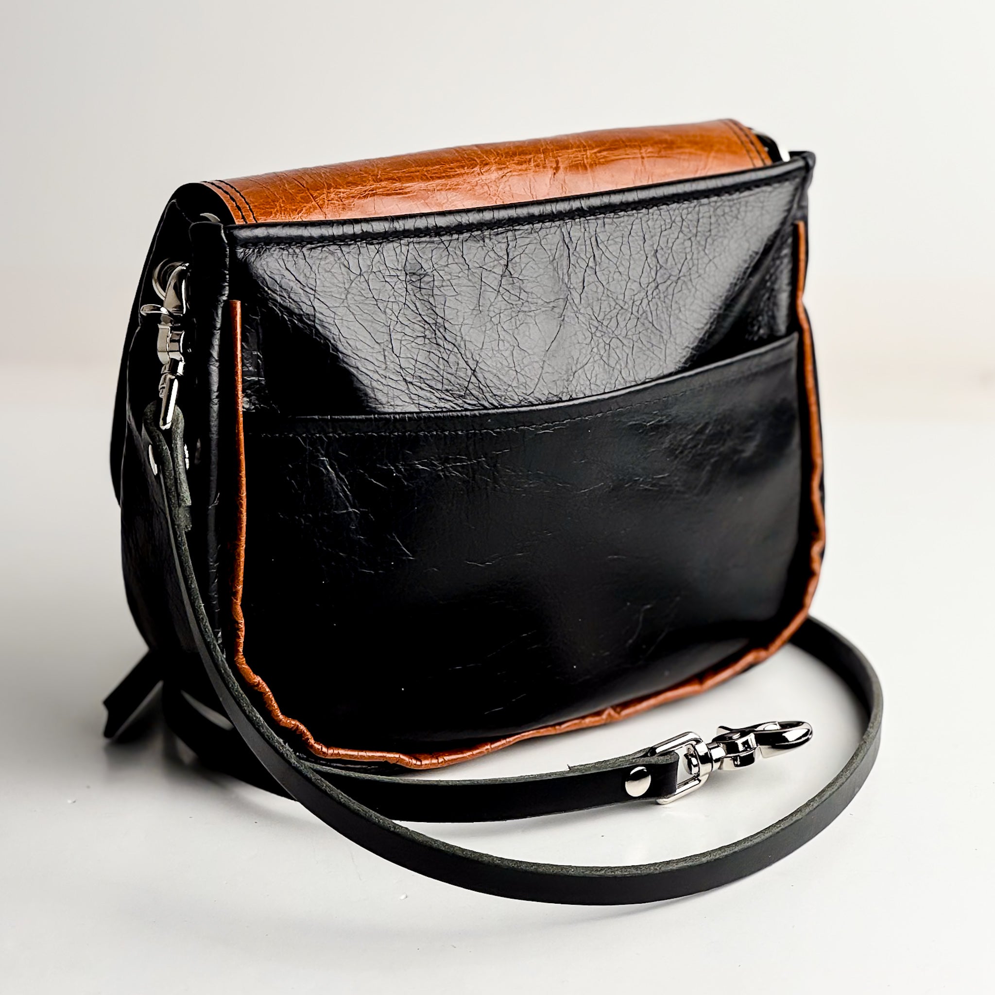 Everyday Collection | Mini E Crossbody | Whiskey + Black
