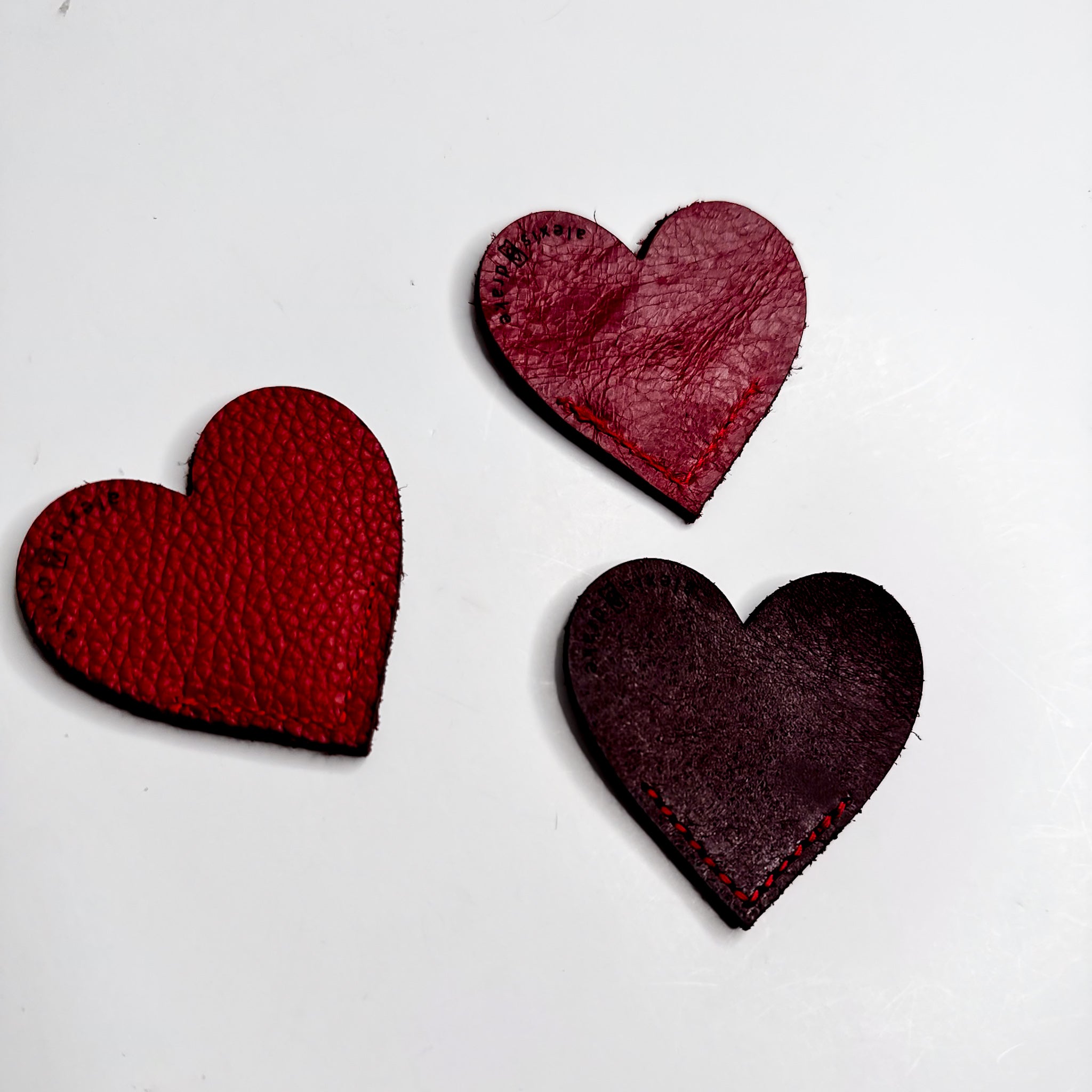 Heart + Hide Collection | Leather Stitched Heart Bookmark | Various